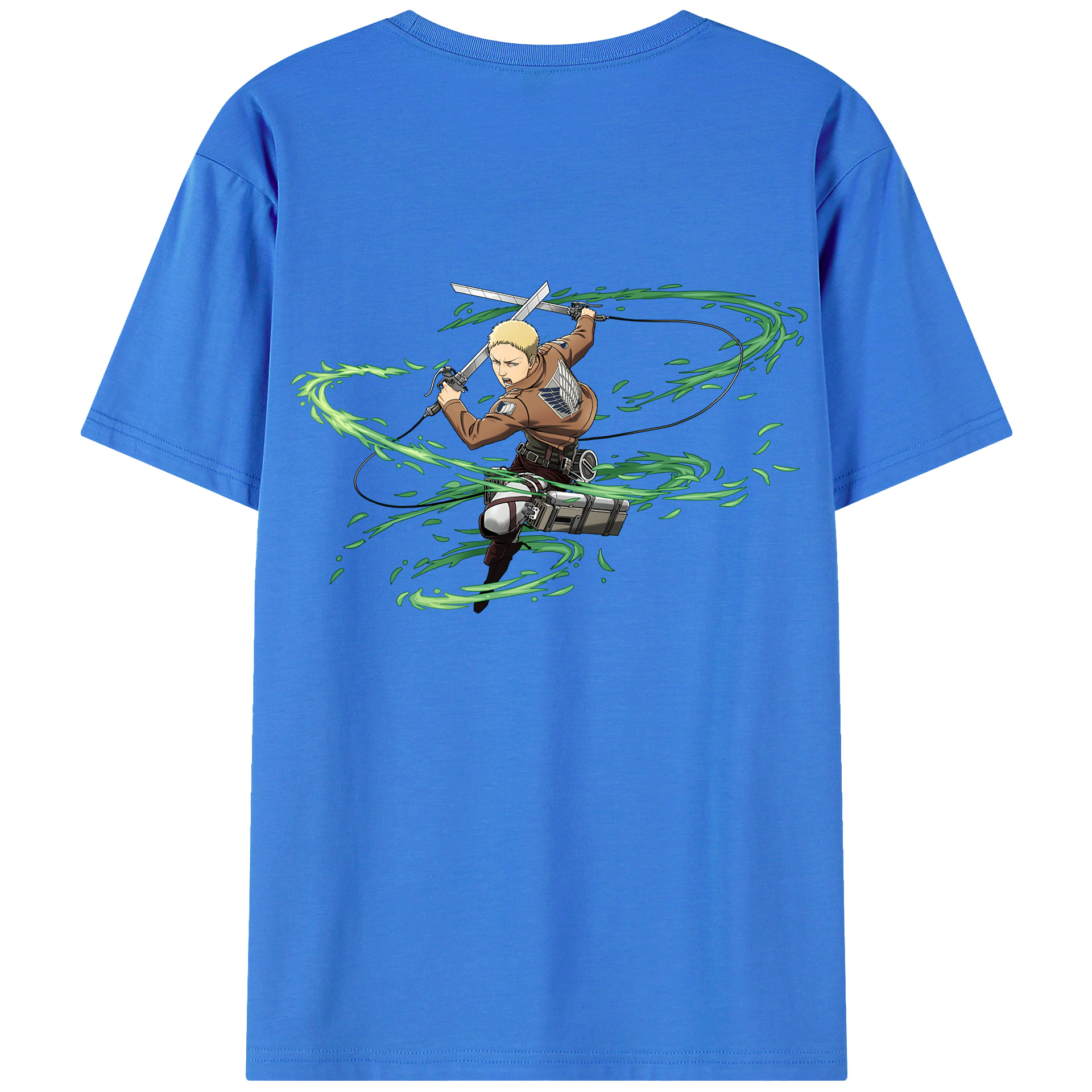 （画像用） 進撃の巨人 ライナー・ブラウン Attack on Titan Reiner Braun 綿100％半袖Tシャツ（背面プリント）