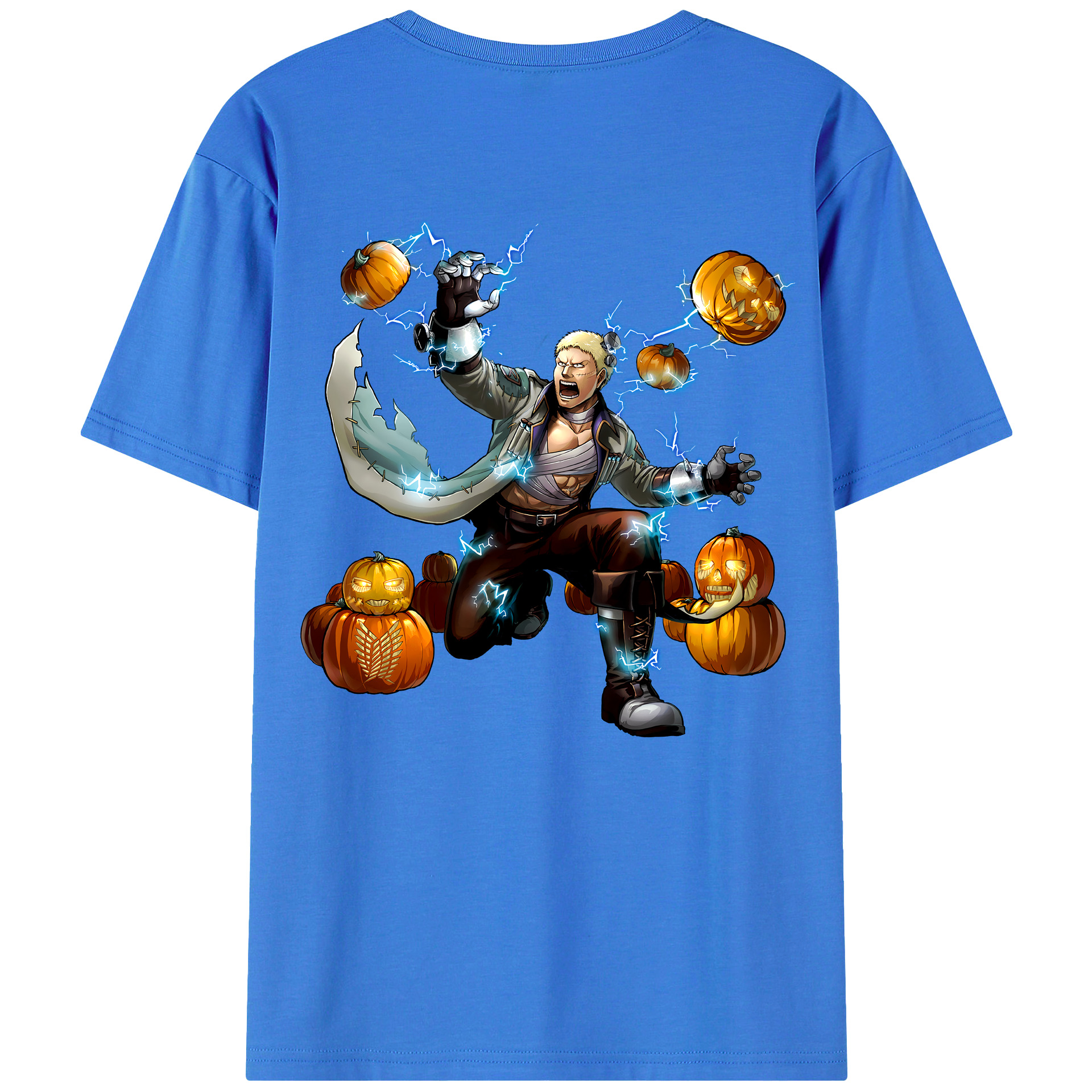 （画像用） 進撃の巨人 ライナー・ブラウン Attack on Titan Reiner Braun 綿100％半袖Tシャツ（背面プリント）