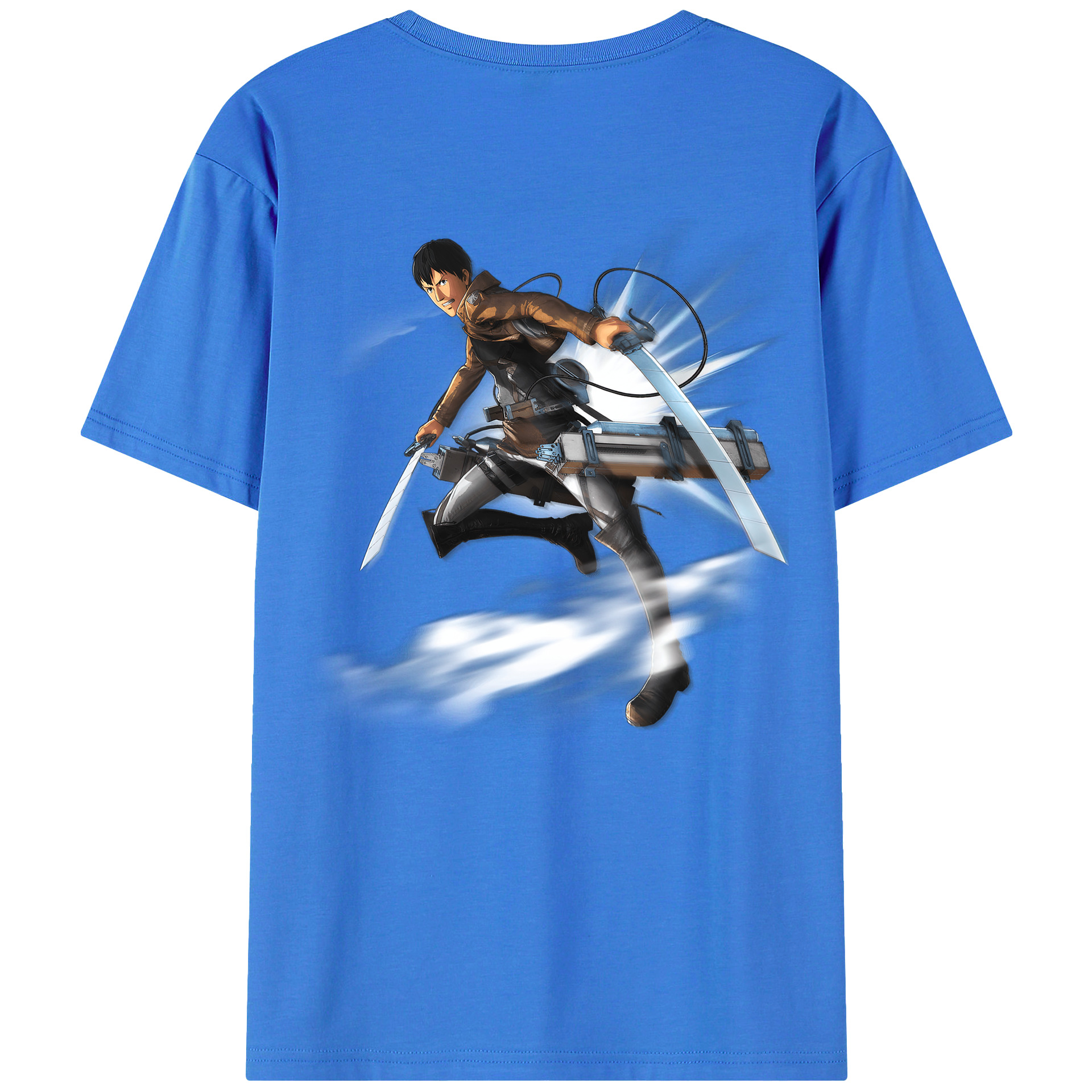 （画像用） 進撃の巨人 ベルトルト・フーバー Attack on Titan Bertholdt Hoover 綿100％半袖Tシャツ（背面プリント）