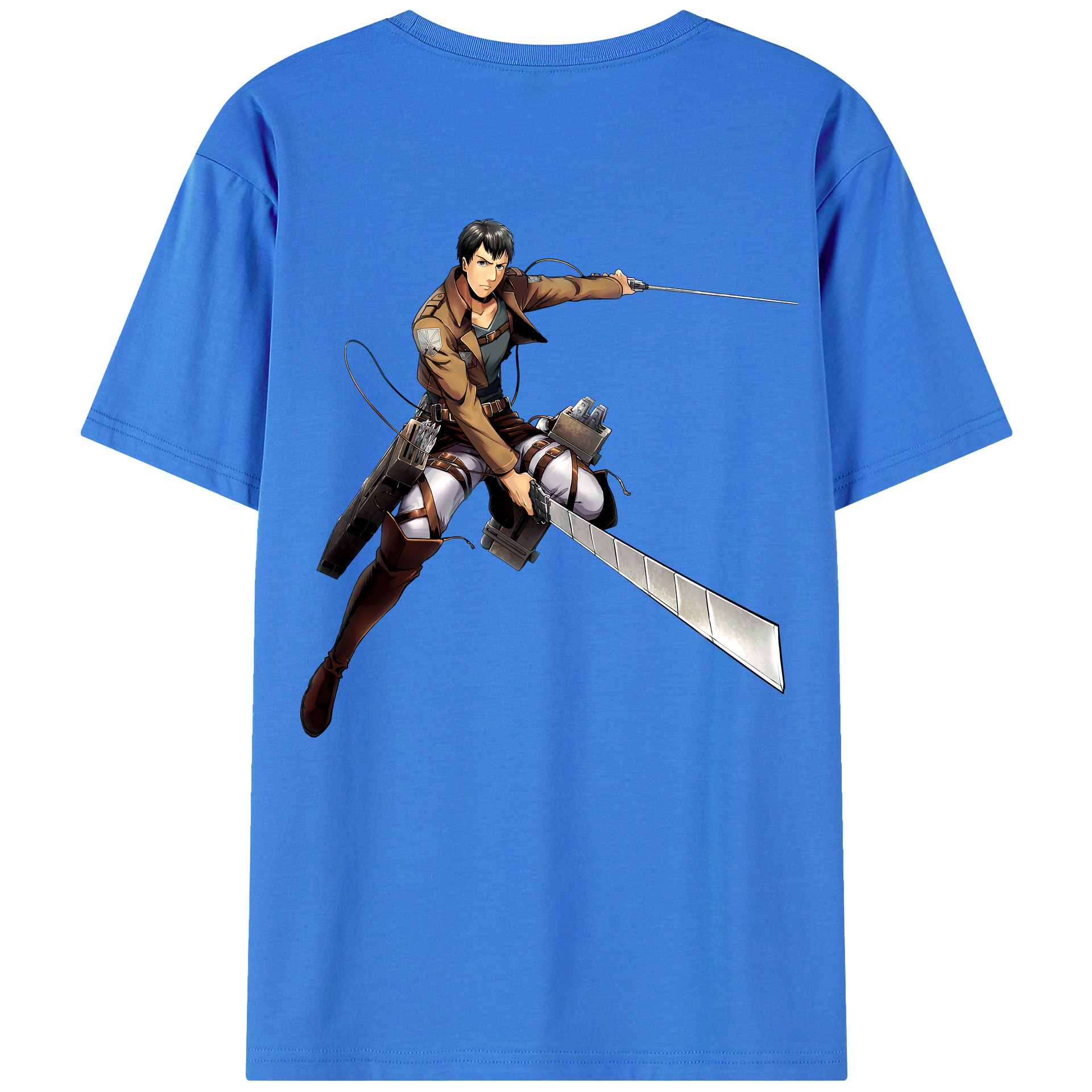 （画像用） 進撃の巨人 ベルトルト・フーバー Attack on Titan Bertholdt Hoover 綿100％半袖Tシャツ（背面プリント）