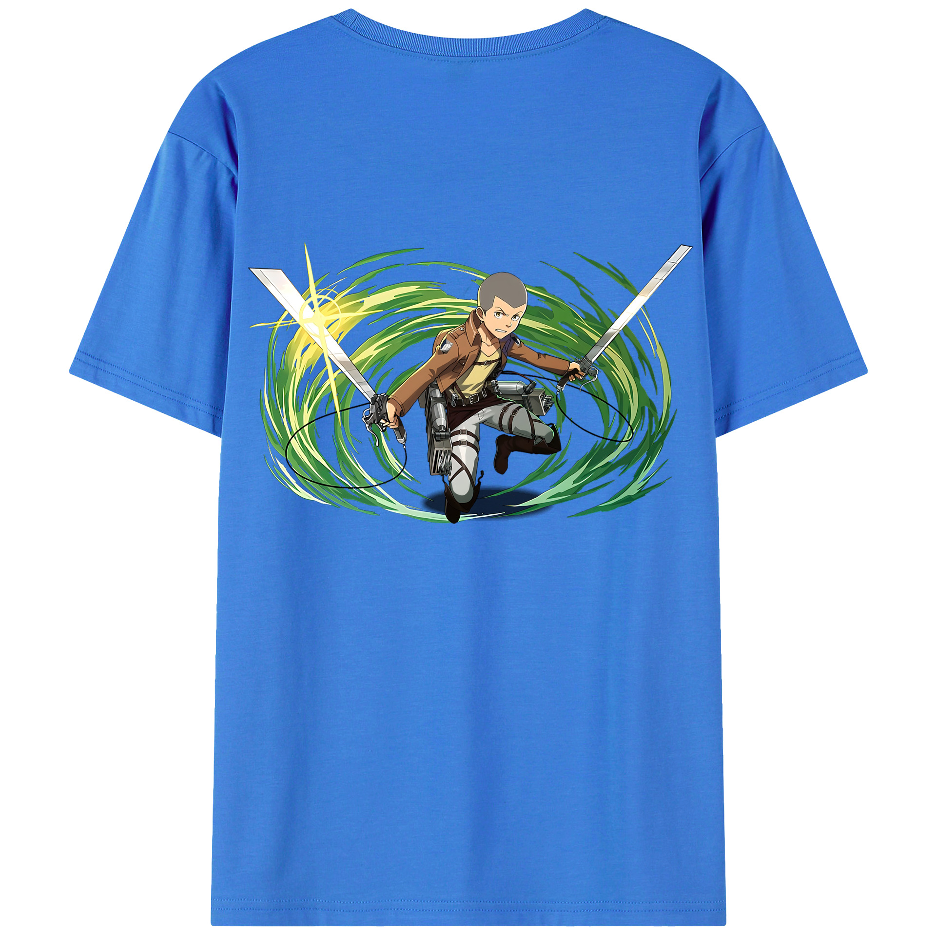 （画像用） 進撃の巨人 コニー·スプリンガー Attack on Titan Connie Springer 綿100％半袖Tシャツ（背面プリント）
