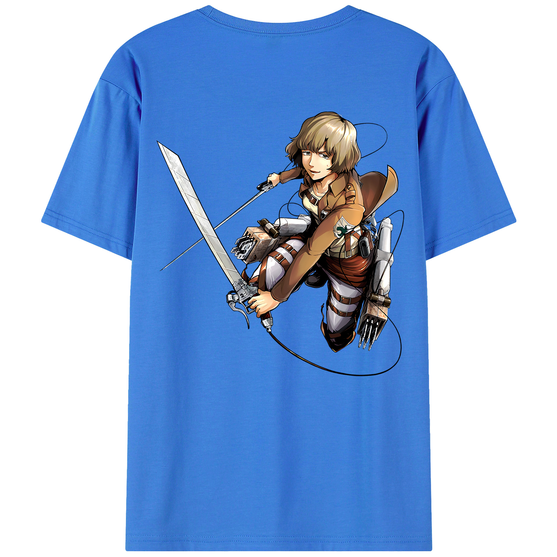 （画像用） 進撃の巨人 ヒツチ Attack on Titan Hitch 綿100％半袖Tシャツ（背面プリント）