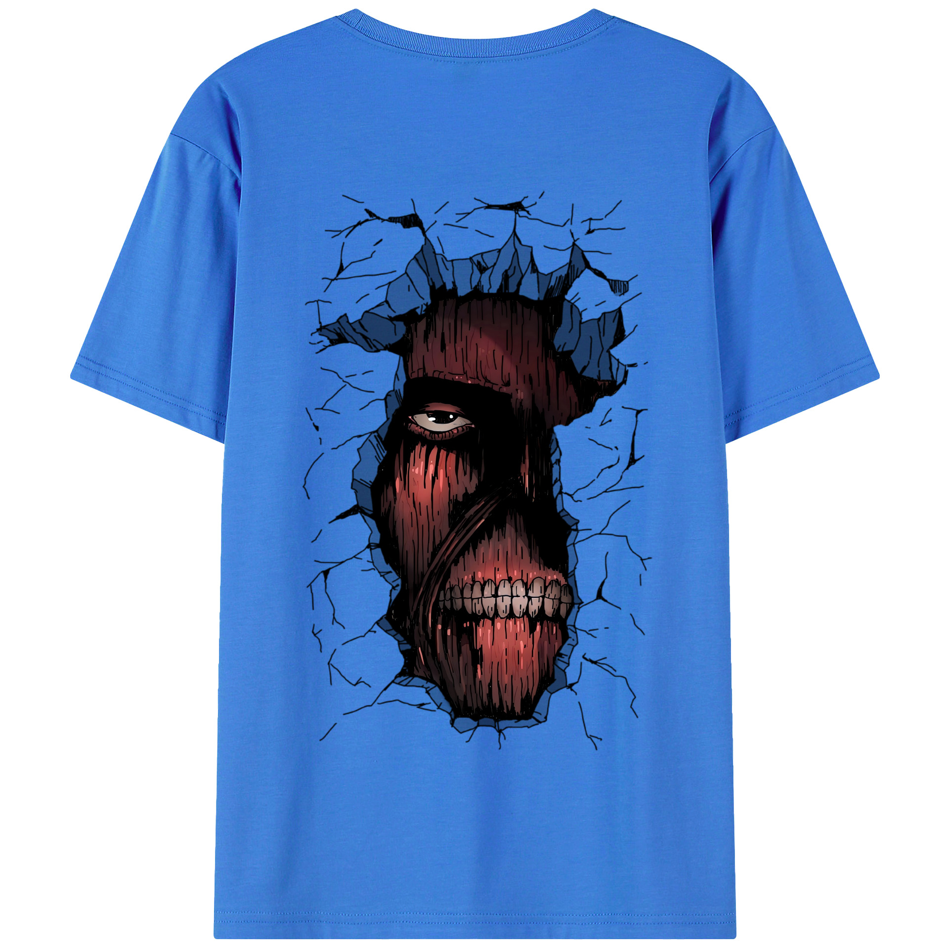 （画像用） 進撃の巨人 Attack on Titan 綿100％半袖Tシャツ（背面プリント）