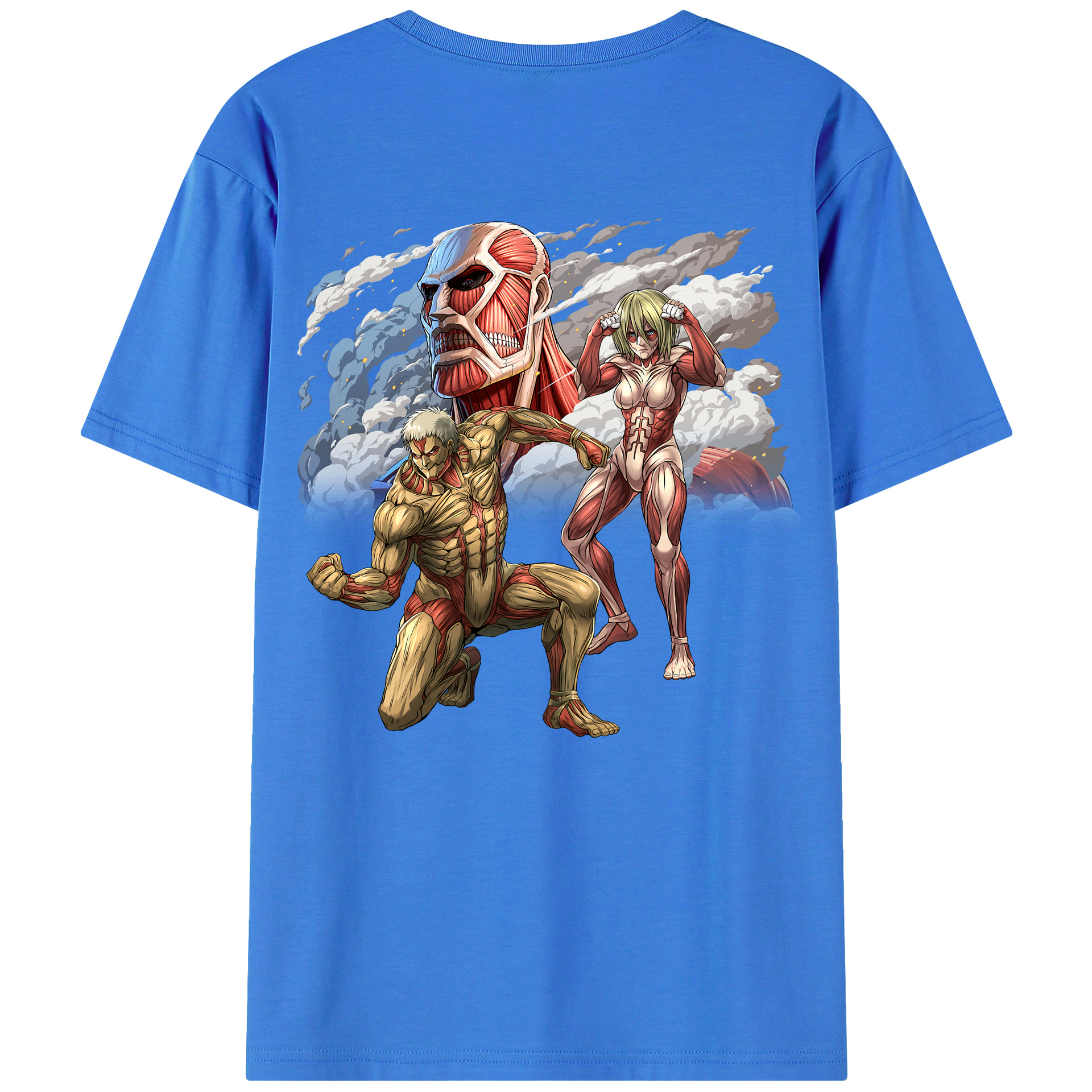 （画像用） 進撃の巨人 Attack on Titan 綿100％半袖Tシャツ（背面プリント）