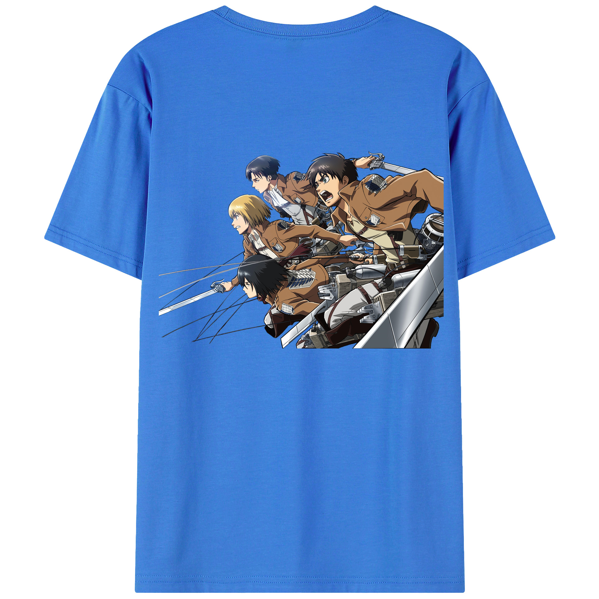 （画像用） 進撃の巨人 Attack on Titan 綿100％半袖Tシャツ（背面プリント）