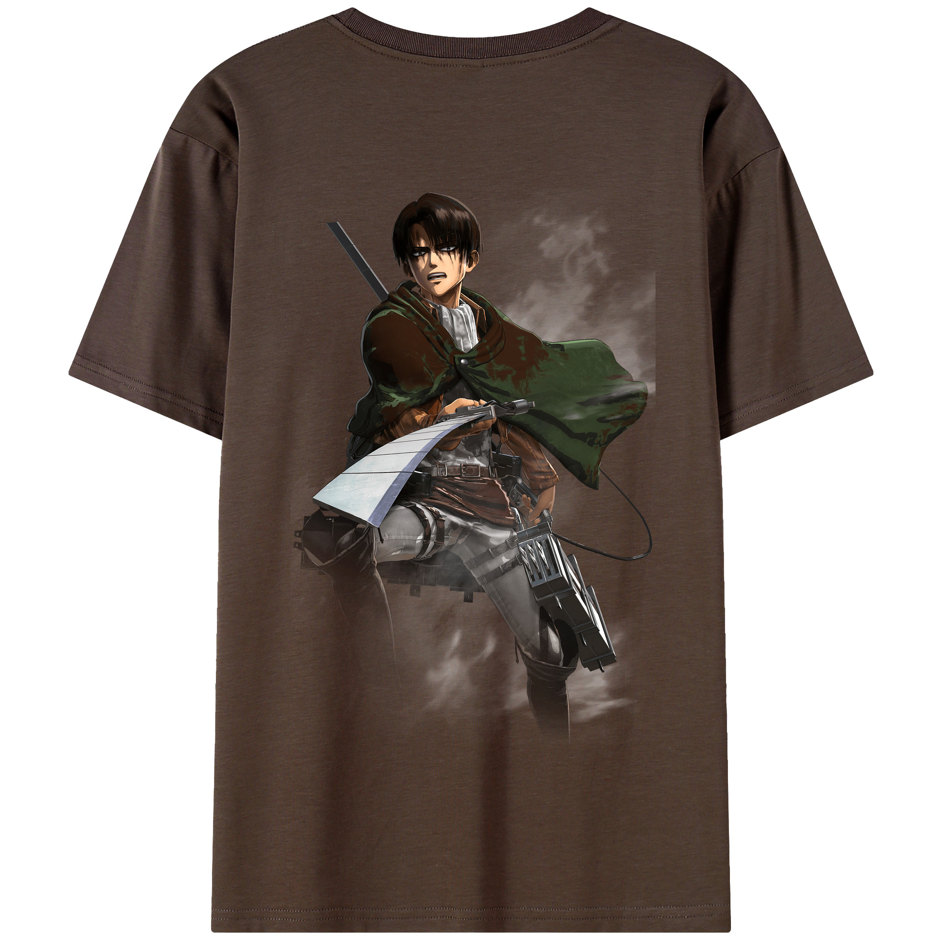 （画像用） 進撃の巨人 リヴァイ·アッカーマン Attack on Titan Levi Ackerman 綿100％半袖Tシャツ（背面プリント）
