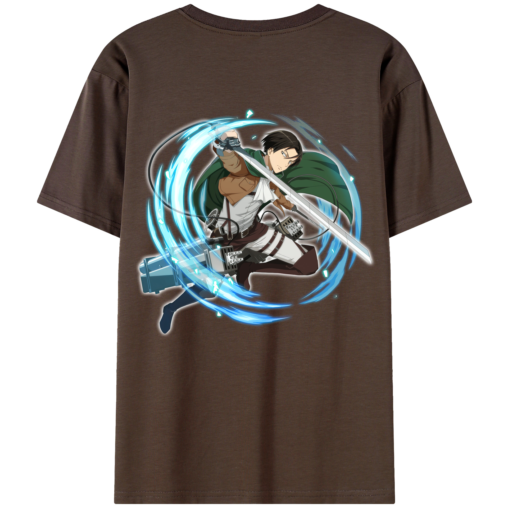（画像用） 進撃の巨人 リヴァイ·アッカーマン Attack on Titan Levi Ackerman 綿100％半袖Tシャツ（背面プリント）
