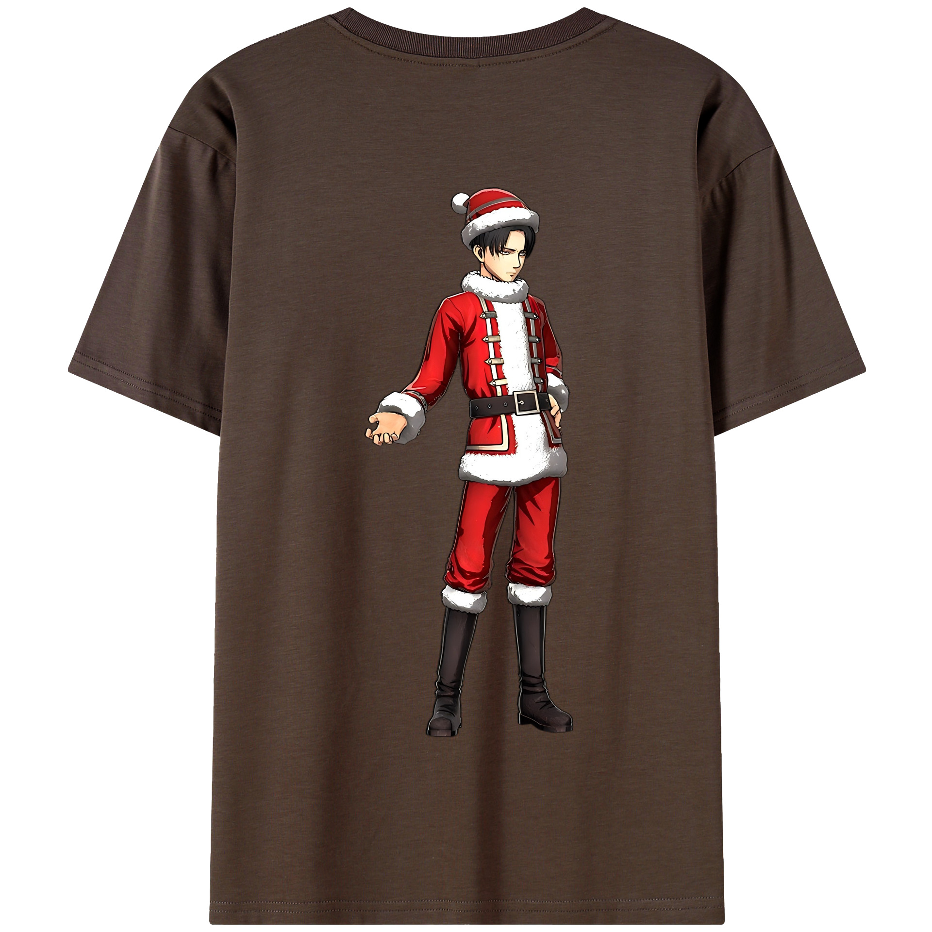 （画像用） 進撃の巨人 リヴァイ·アッカーマン Attack on Titan Levi Ackerman 綿100％半袖Tシャツ（背面プリント）