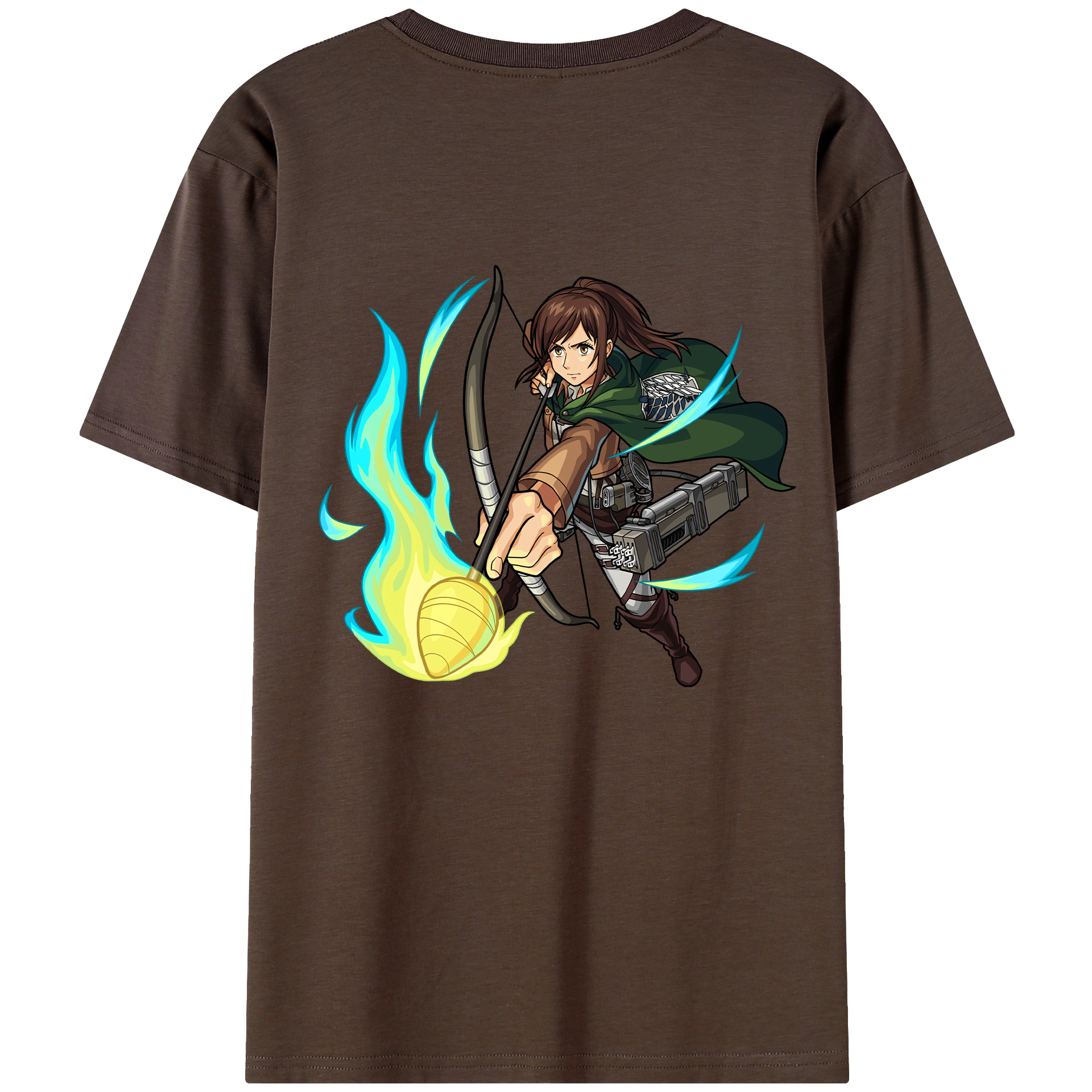 （画像用） 進撃の巨人 サシャ·ブラウス Attack on Titan Sasha Blaus 綿100％半袖Tシャツ（背面プリント）