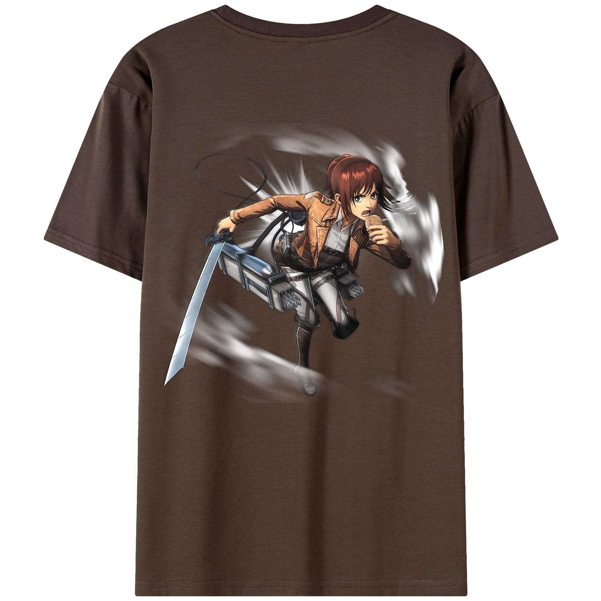 （画像用） 進撃の巨人 サシャ·ブラウス Attack on Titan Sasha Blaus 綿100％半袖Tシャツ（背面プリント）