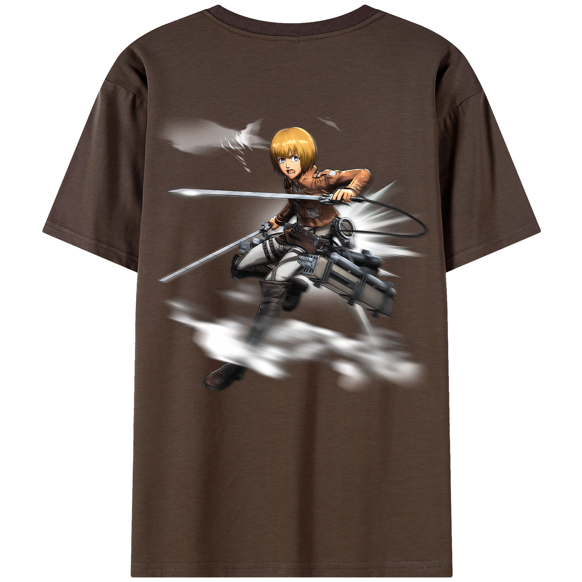 （画像用） 進撃の巨人 アルミン·アルレルト Attack on Titan Armin Arlert 綿100％半袖Tシャツ（背面プリント）