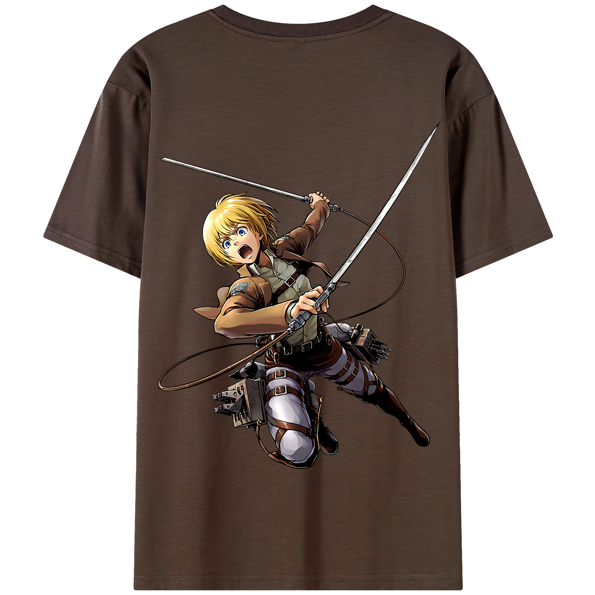 （画像用） 進撃の巨人 アルミン·アルレルト Attack on Titan Armin Arlert 綿100％半袖Tシャツ（背面プリント）