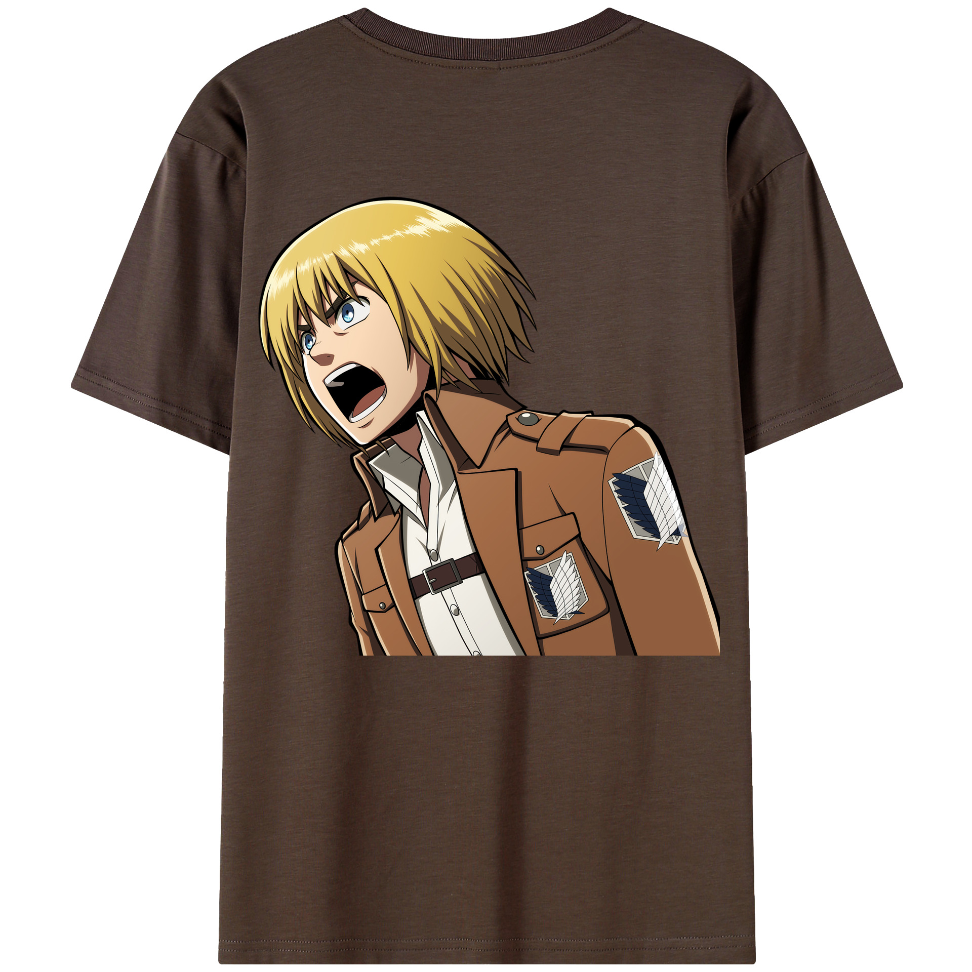 （画像用） 進撃の巨人 アルミン·アルレルト Attack on Titan Armin Arlert 綿100％半袖Tシャツ（背面プリント）