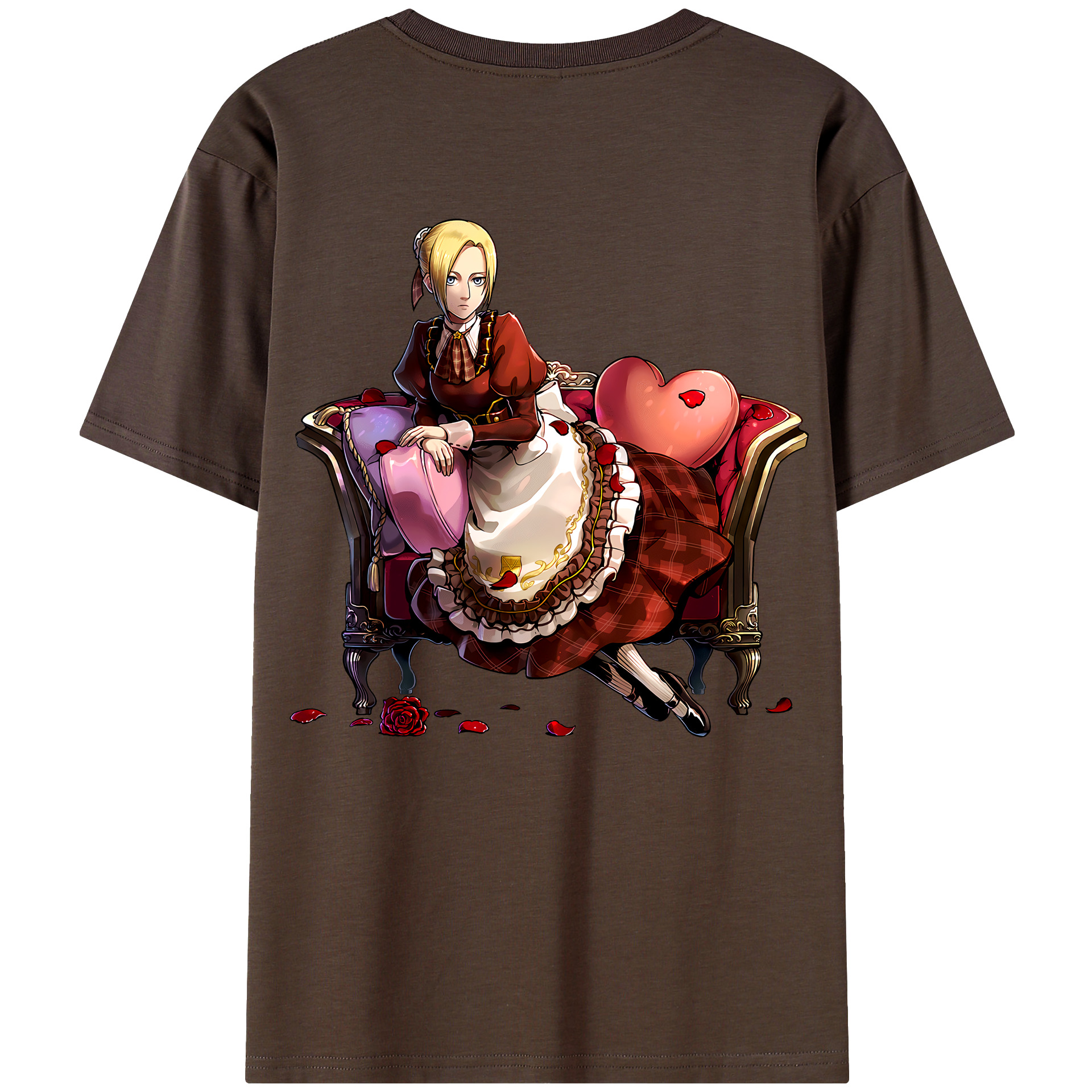 （画像用） 進撃の巨人 アニ・レオンハート Attack on Titan Annie Leonhart 綿100％半袖Tシャツ（背面プリント）