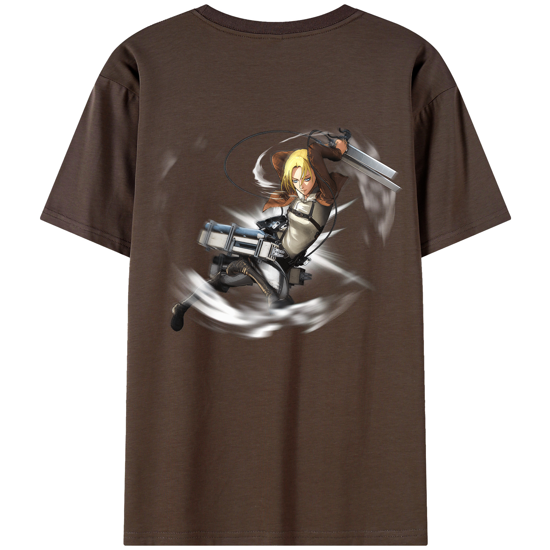 （画像用） 進撃の巨人 アニ・レオンハート Attack on Titan Annie Leonhart 綿100％半袖Tシャツ（背面プリント）