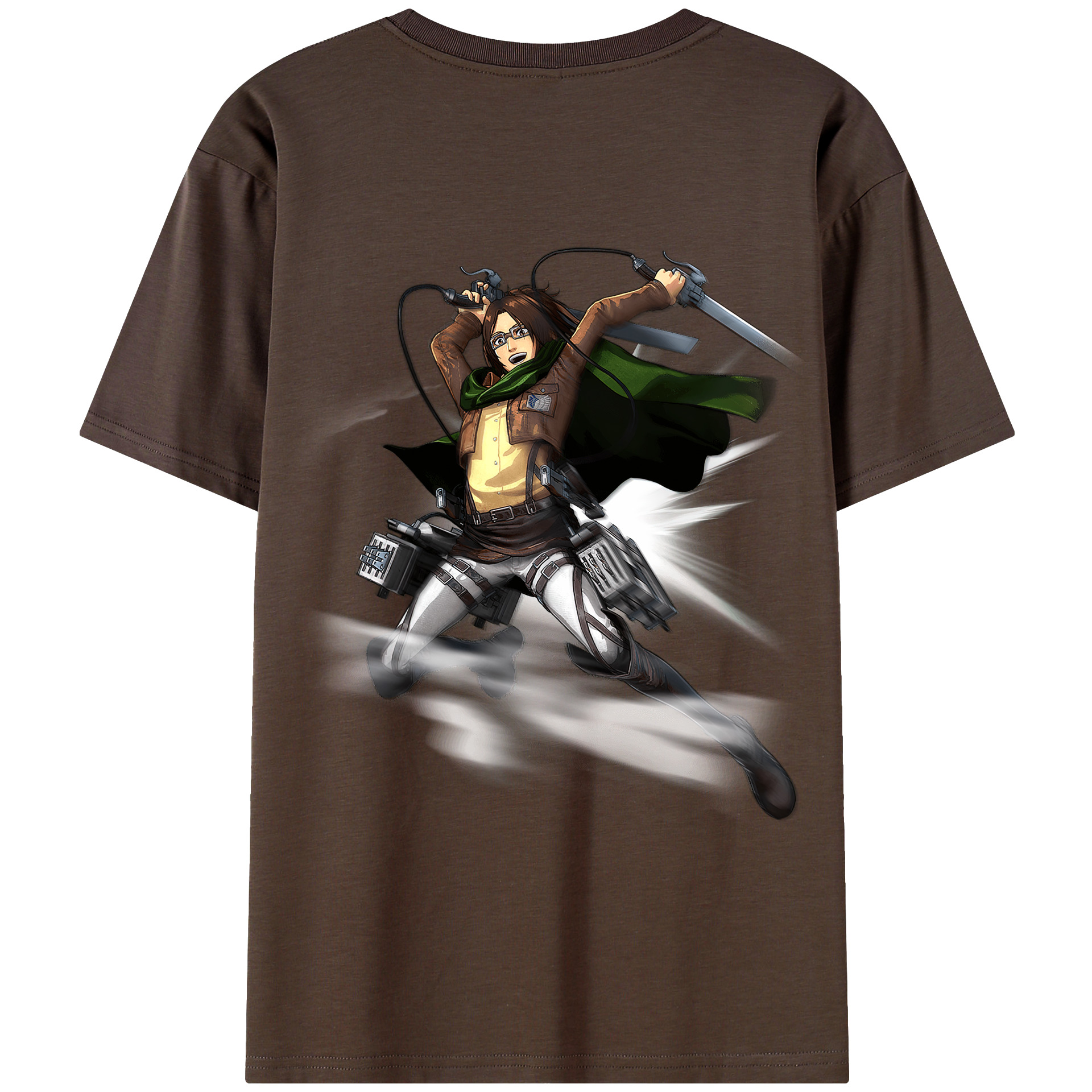 （画像用） 進撃の巨人 ハンジ·ゾエ Attack on Titan Hanji Zoe 綿100％半袖Tシャツ（背面プリント）