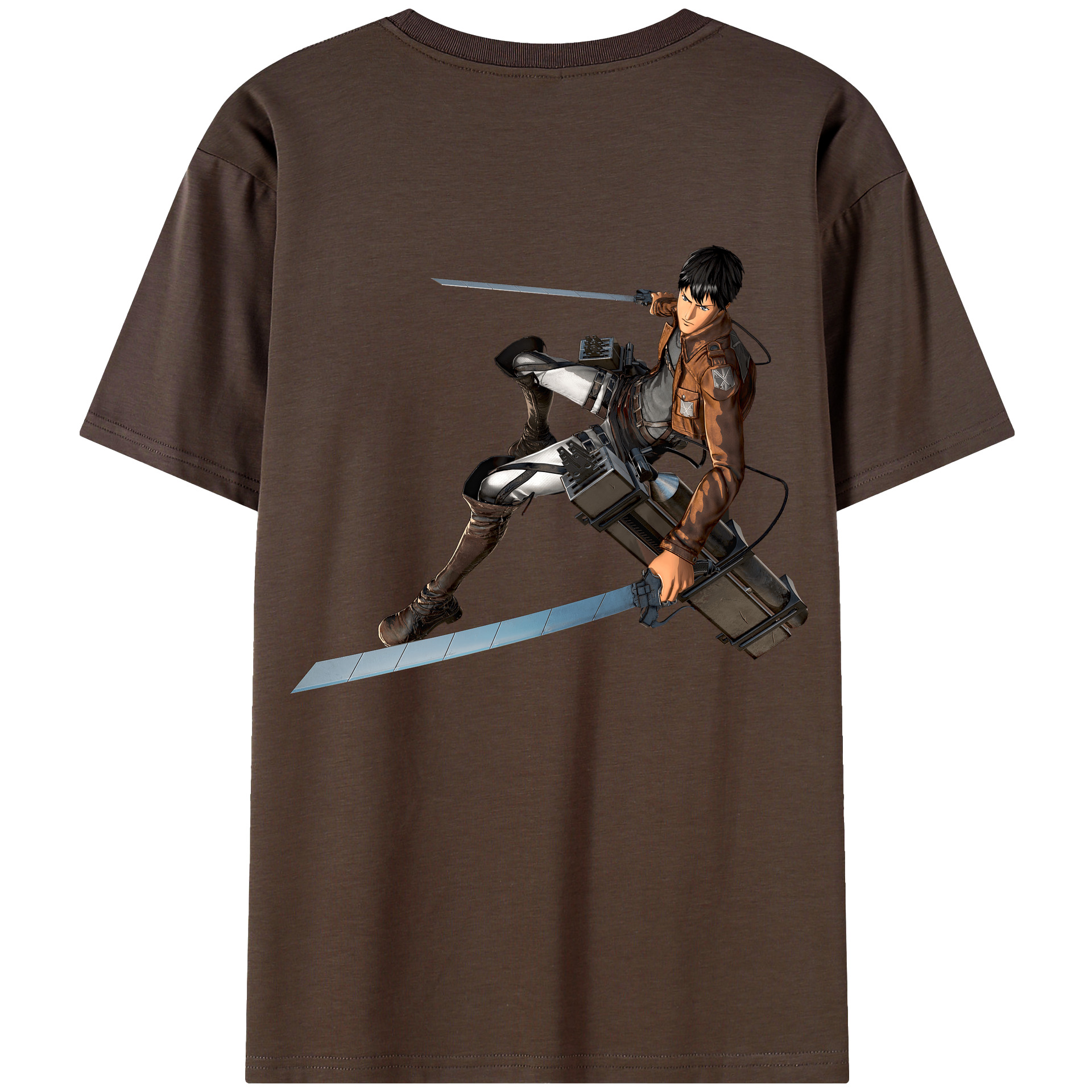（画像用） 進撃の巨人 ベルトルト・フーバー Attack on Titan Bertholdt Hoover 綿100％半袖Tシャツ（背面プリント）