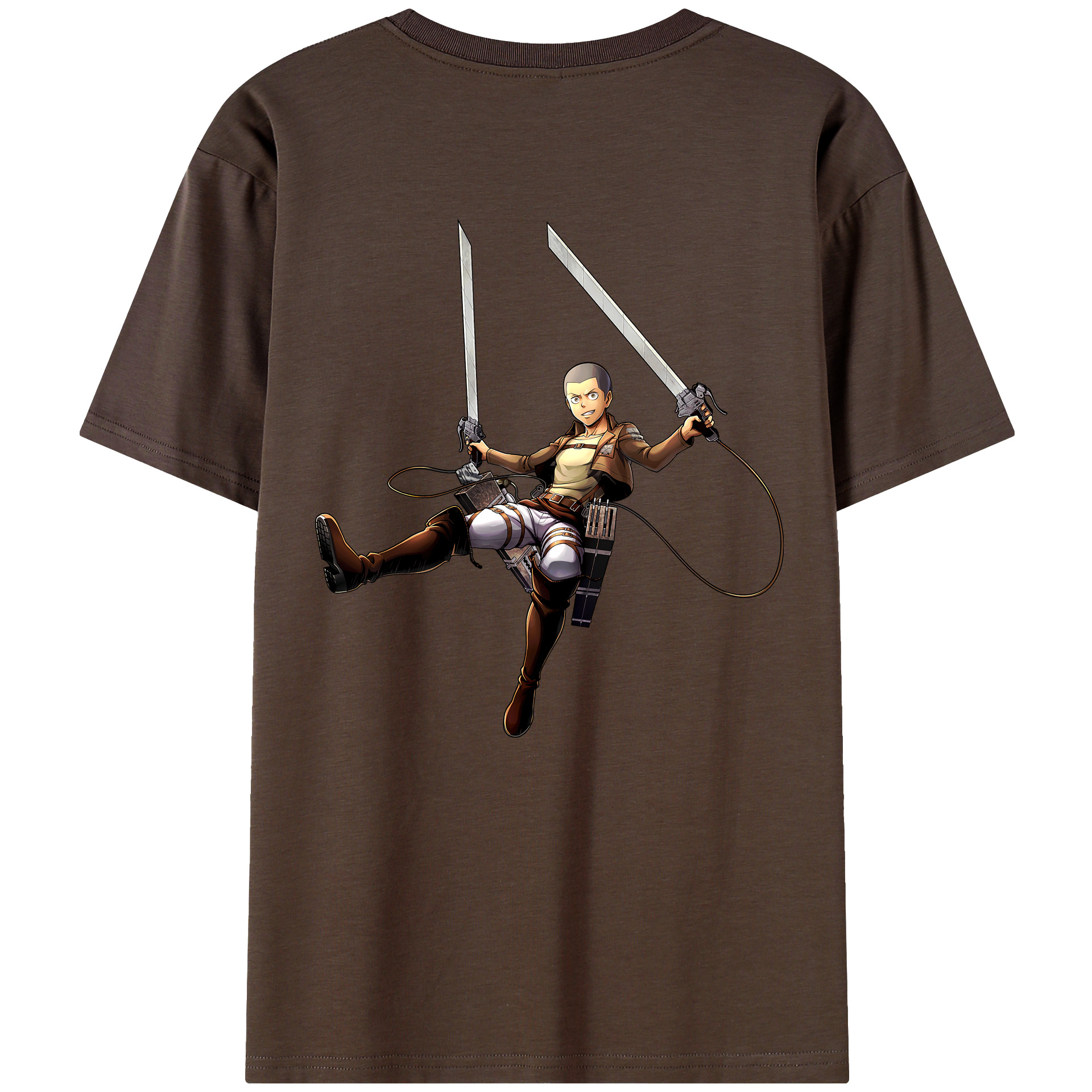 （画像用） 進撃の巨人 コニー·スプリンガー Attack on Titan Connie Springer 綿100％半袖Tシャツ（背面プリント）