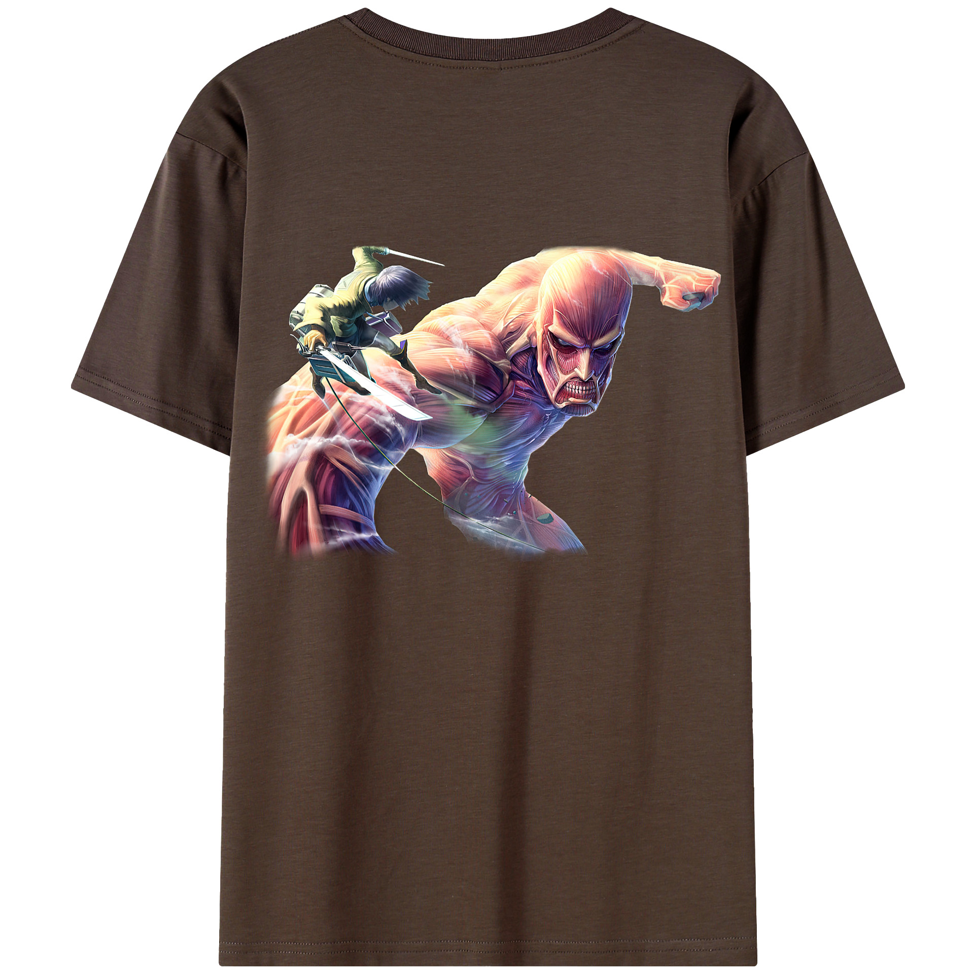 （画像用） 進撃の巨人 Attack on Titan 綿100％半袖Tシャツ（背面プリント）