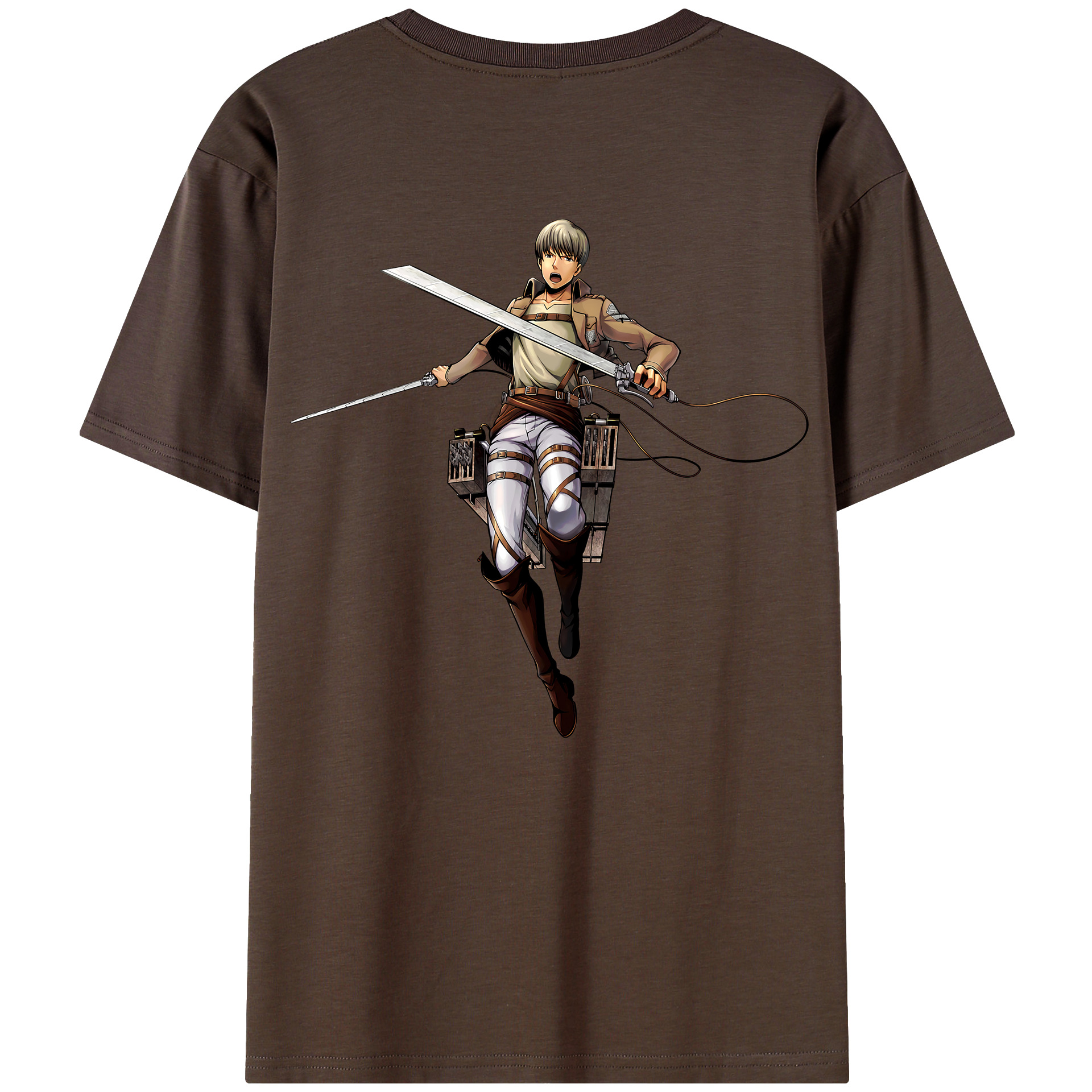 （画像用） 進撃の巨人 Attack on Titan 綿100％半袖Tシャツ（背面プリント）