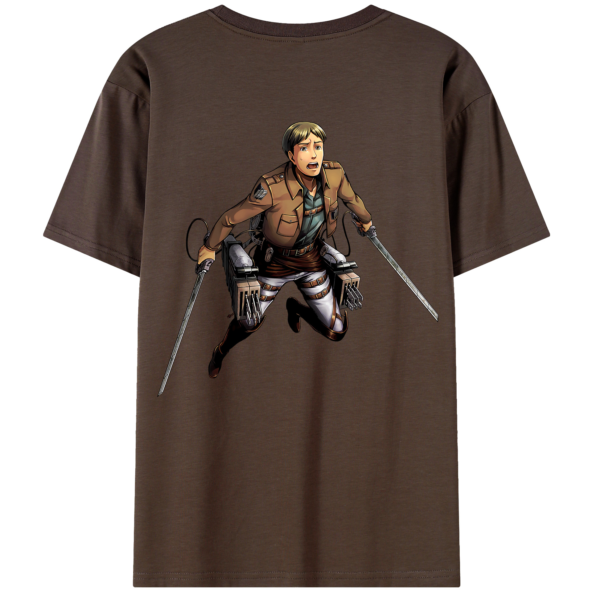 （画像用） 進撃の巨人 Attack on Titan 綿100％半袖Tシャツ（背面プリント）