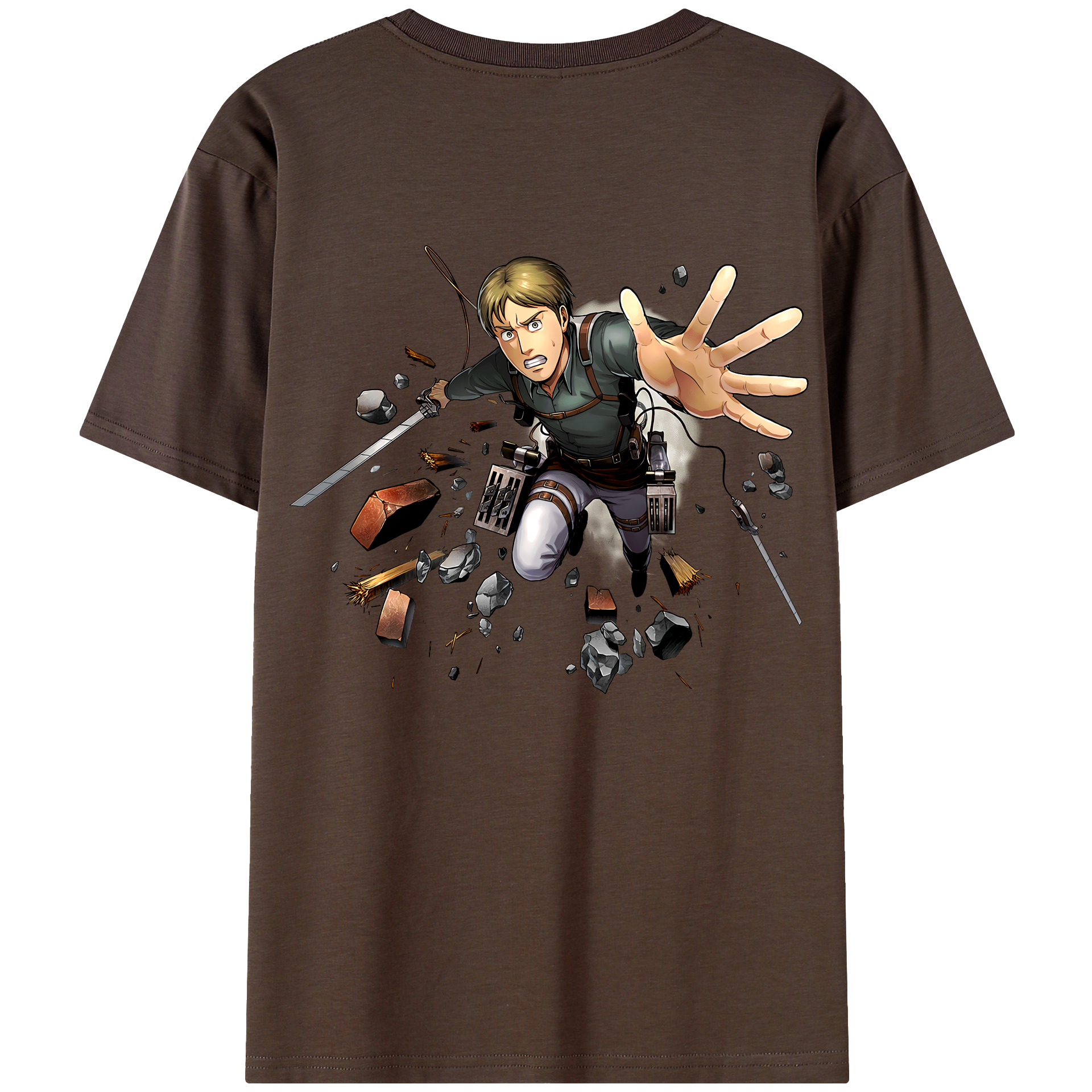 （画像用） 進撃の巨人 Attack on Titan 綿100％半袖Tシャツ（背面プリント）