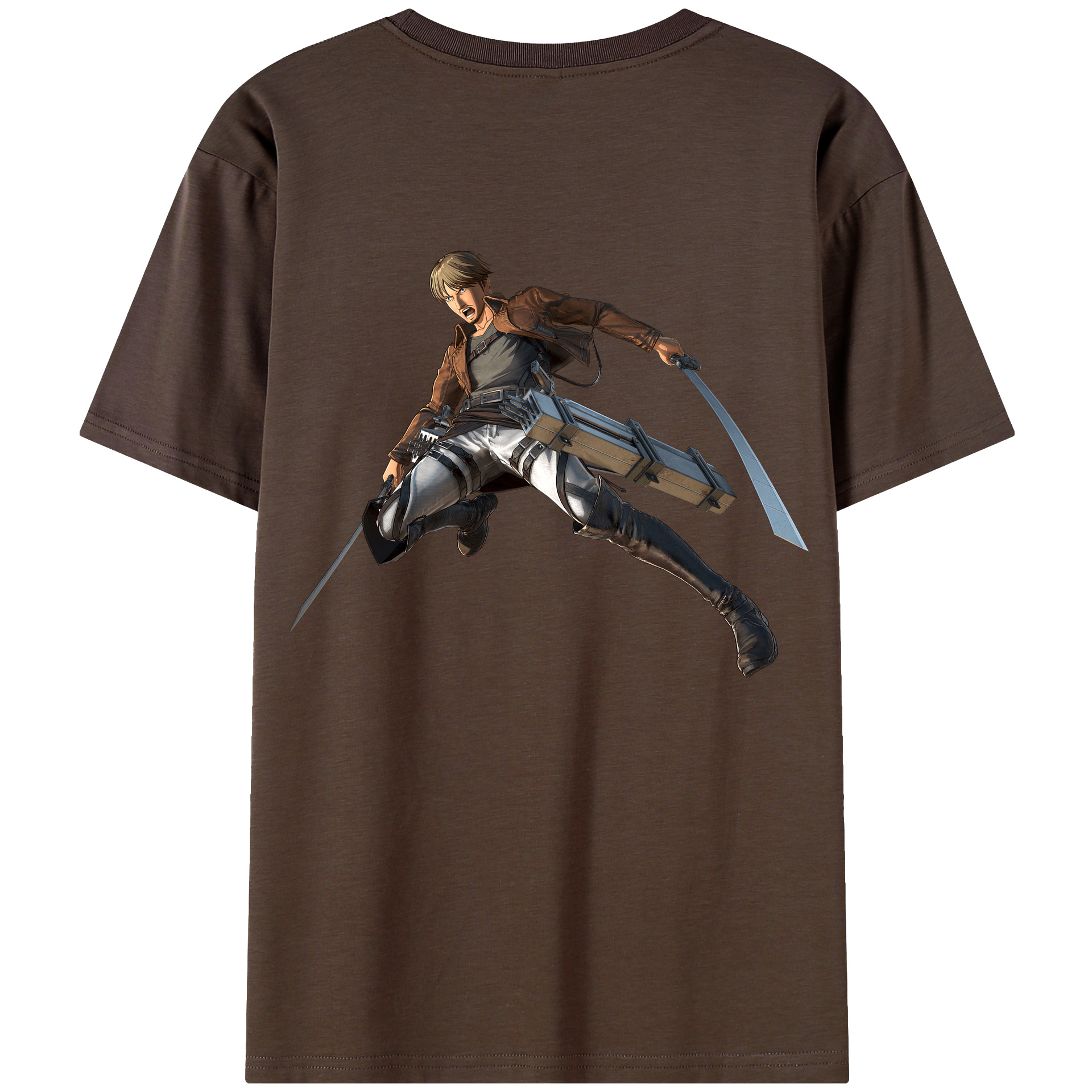 （画像用） 進撃の巨人 Attack on Titan 綿100％半袖Tシャツ（背面プリント）