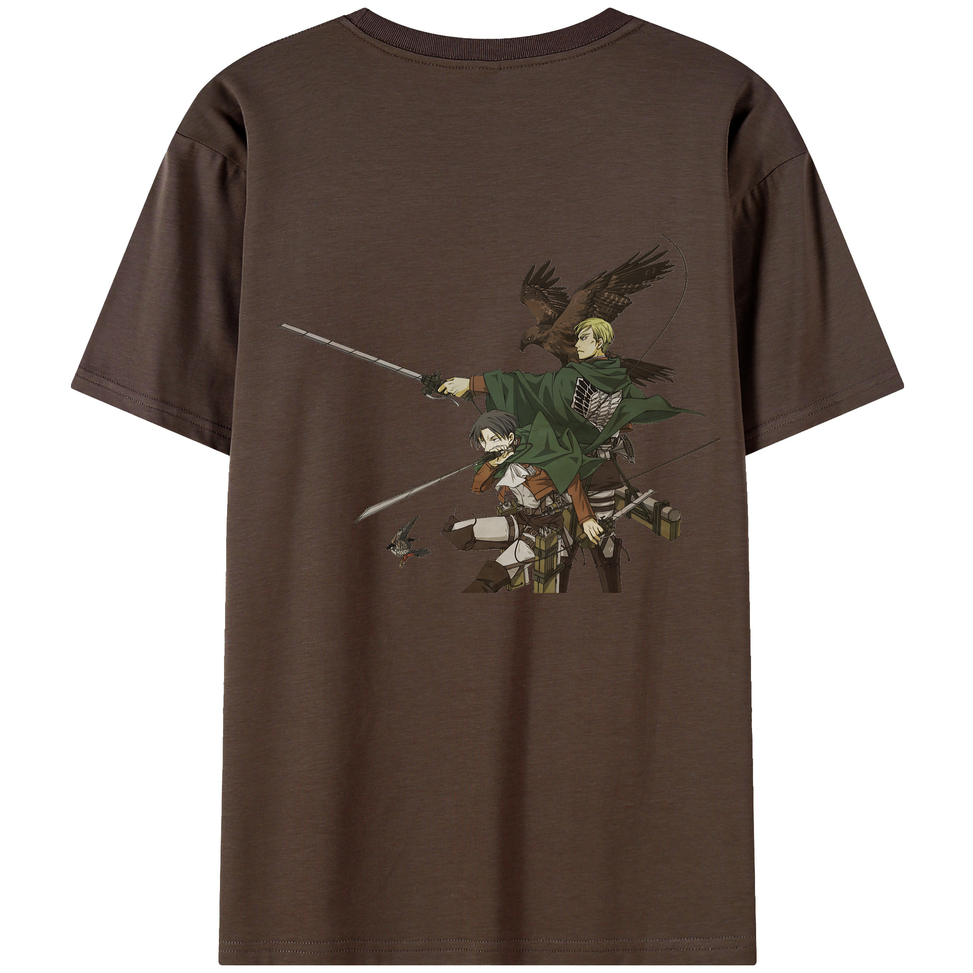 （画像用） 進撃の巨人 Attack on Titan 綿100％半袖Tシャツ（背面プリント）