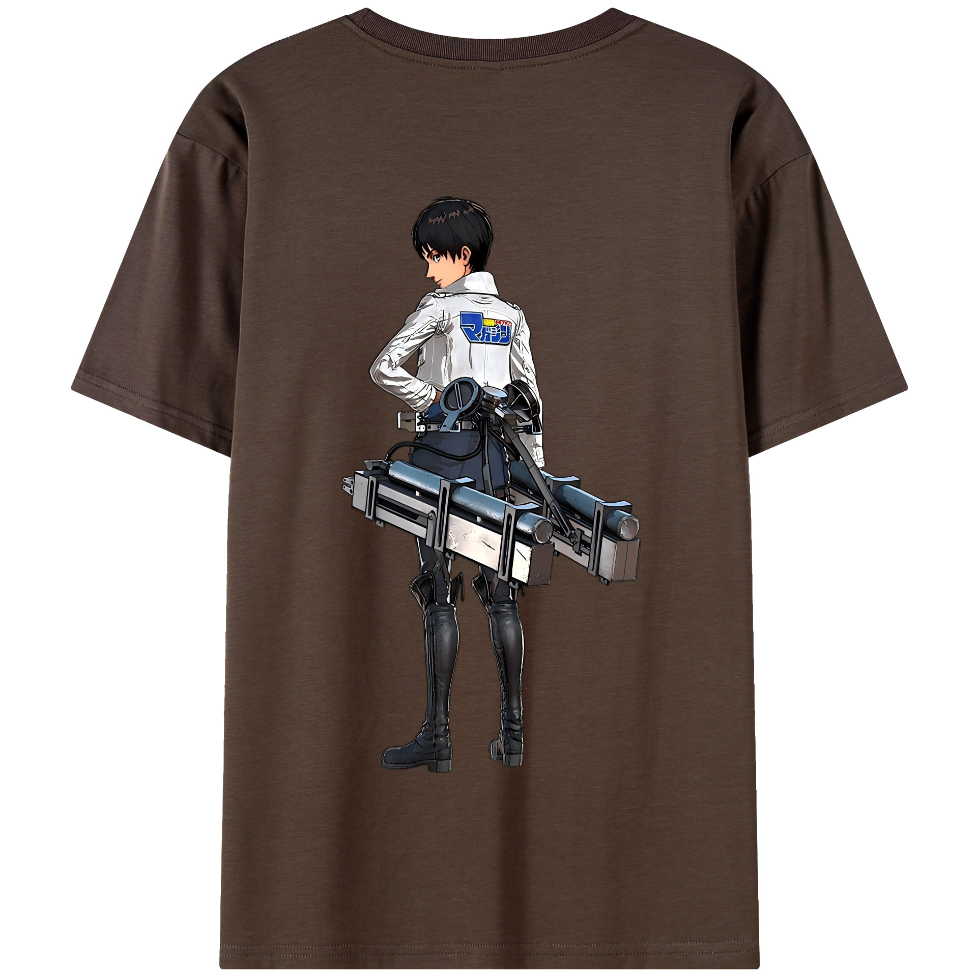 （画像用） 進撃の巨人 エレン･イェーガー Attack on Titan Eren Jäger 綿100％半袖Tシャツ（背面プリント）