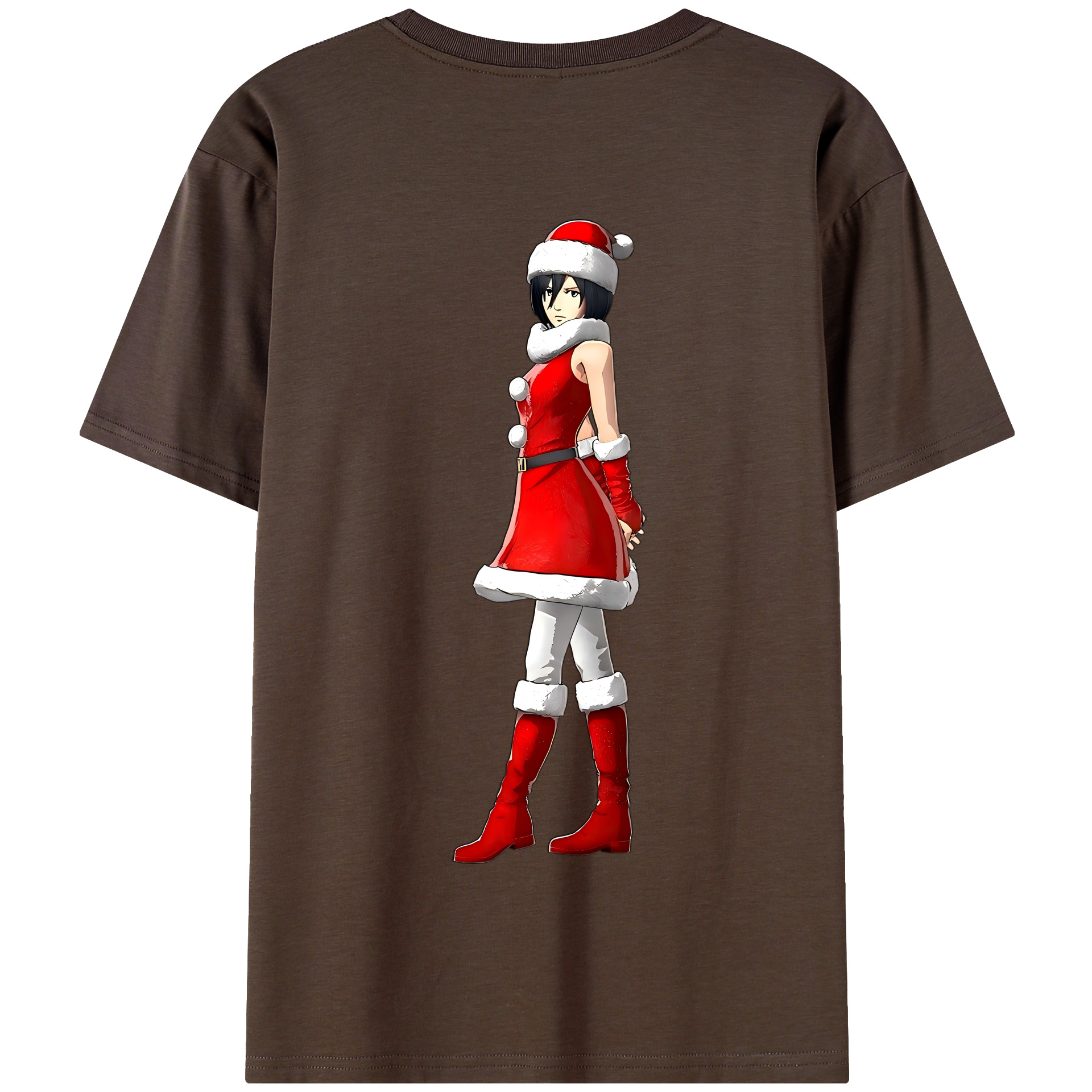 （画像用） 進撃の巨人 ミカサ·アッカーマン Attack on Titan Mikasa Ackerman 綿100％半袖Tシャツ（背面プリント）