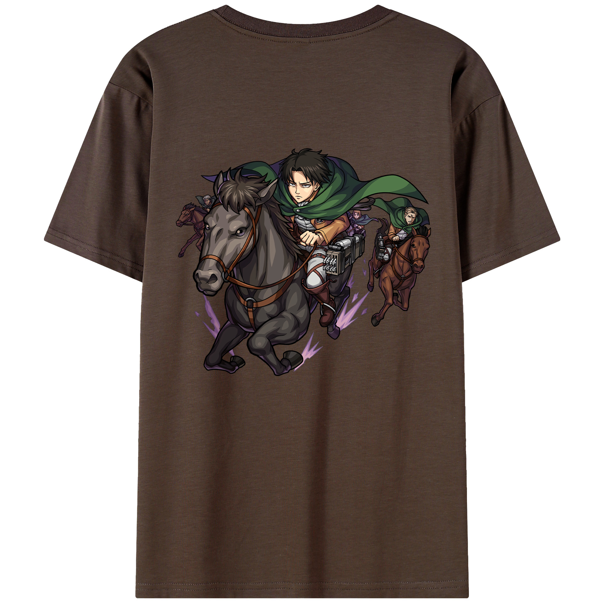 （画像用） 進撃の巨人 リヴァイ·アッカーマン Attack on Titan Levi Ackerman 綿100％半袖Tシャツ（背面プリント）