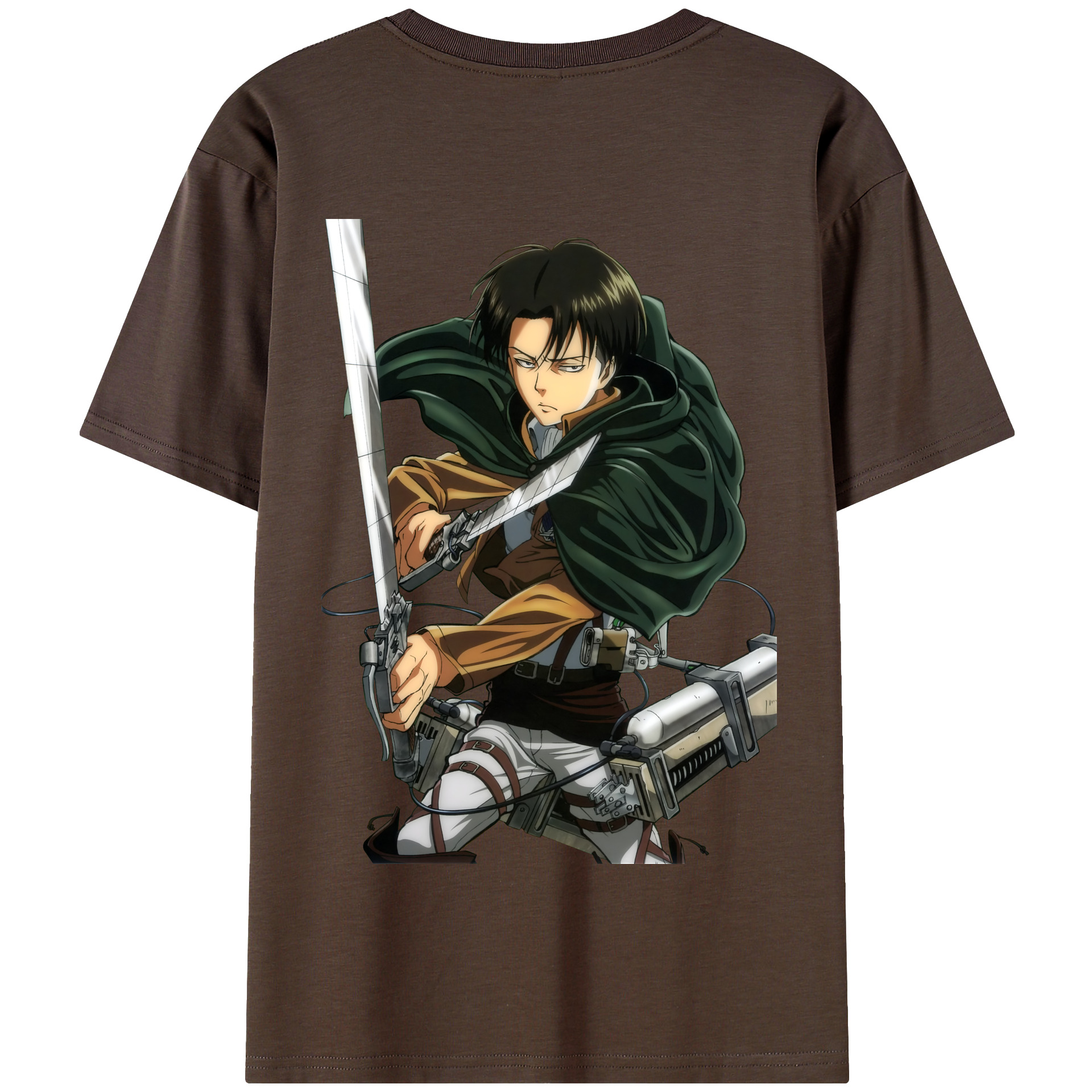 （画像用） 進撃の巨人 リヴァイ·アッカーマン Attack on Titan Levi Ackerman 綿100％半袖Tシャツ（背面プリント）
