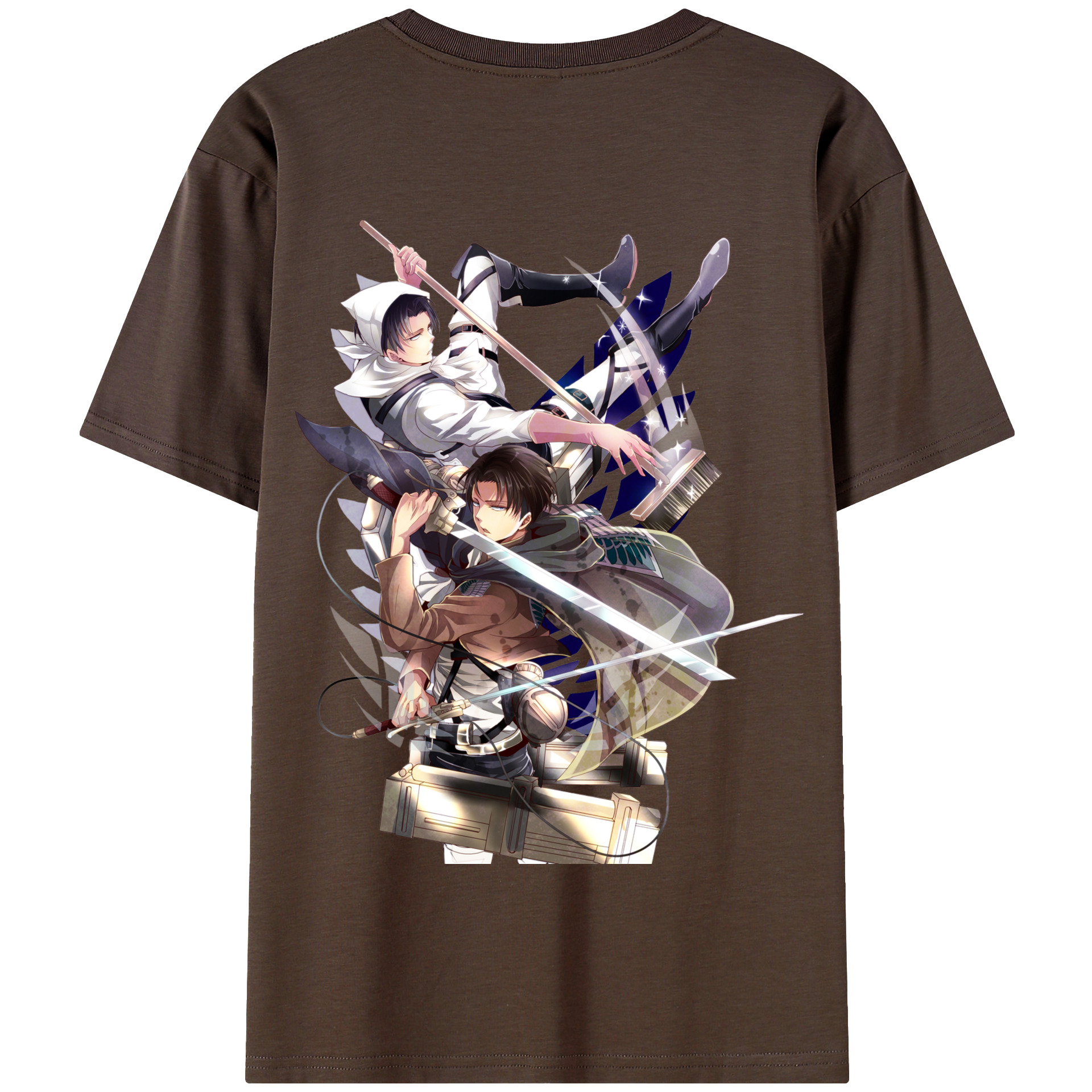 （画像用） 進撃の巨人 リヴァイ·アッカーマン Attack on Titan Levi Ackerman 綿100％半袖Tシャツ（背面プリント）