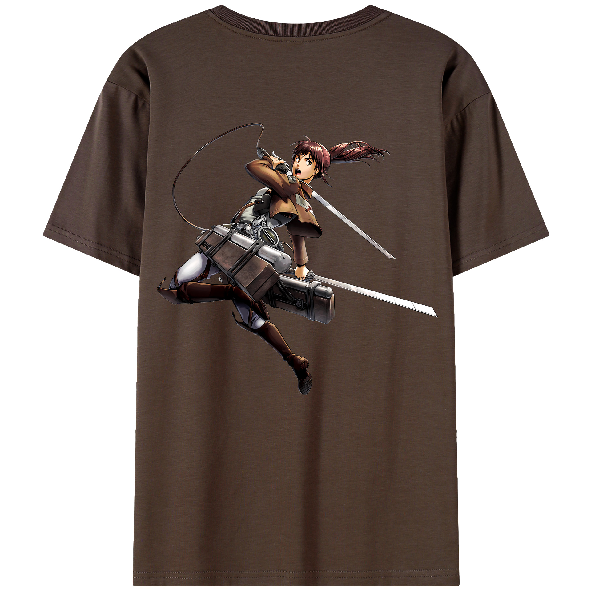 （画像用） 進撃の巨人 サシャ·ブラウス Attack on Titan Sasha Blaus 綿100％半袖Tシャツ（背面プリント）