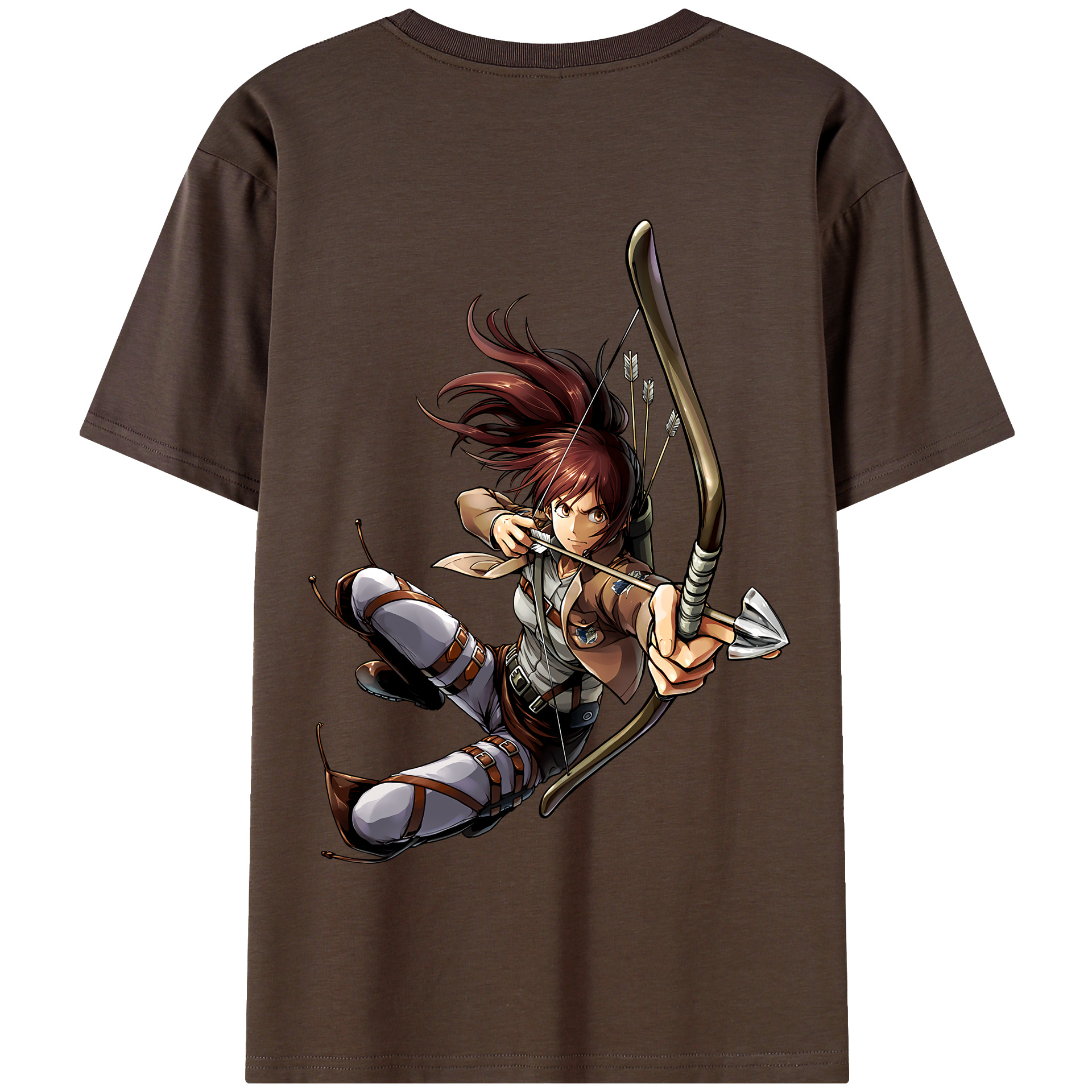 （画像用） 進撃の巨人 サシャ·ブラウス Attack on Titan Sasha Blaus 綿100％半袖Tシャツ（背面プリント）