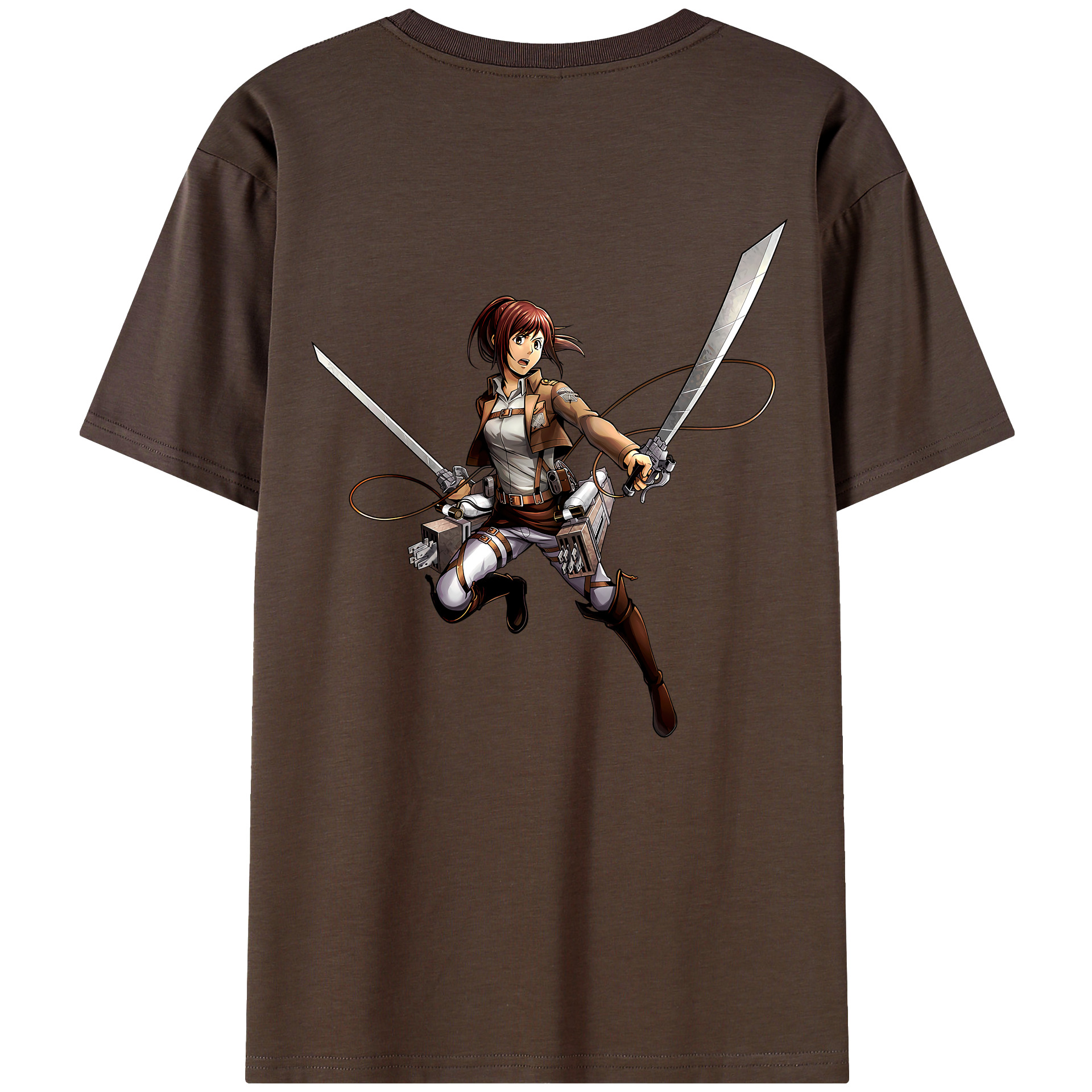 （画像用） 進撃の巨人 サシャ·ブラウス Attack on Titan Sasha Blaus 綿100％半袖Tシャツ（背面プリント）