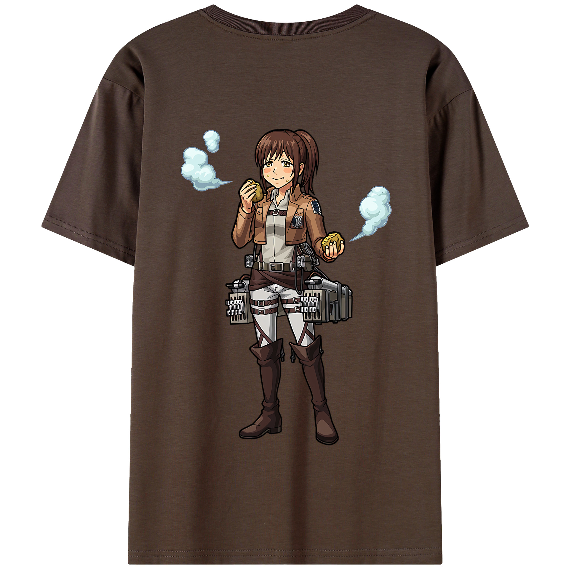 （画像用） 進撃の巨人 サシャ·ブラウス Attack on Titan Sasha Blaus 綿100％半袖Tシャツ（背面プリント）