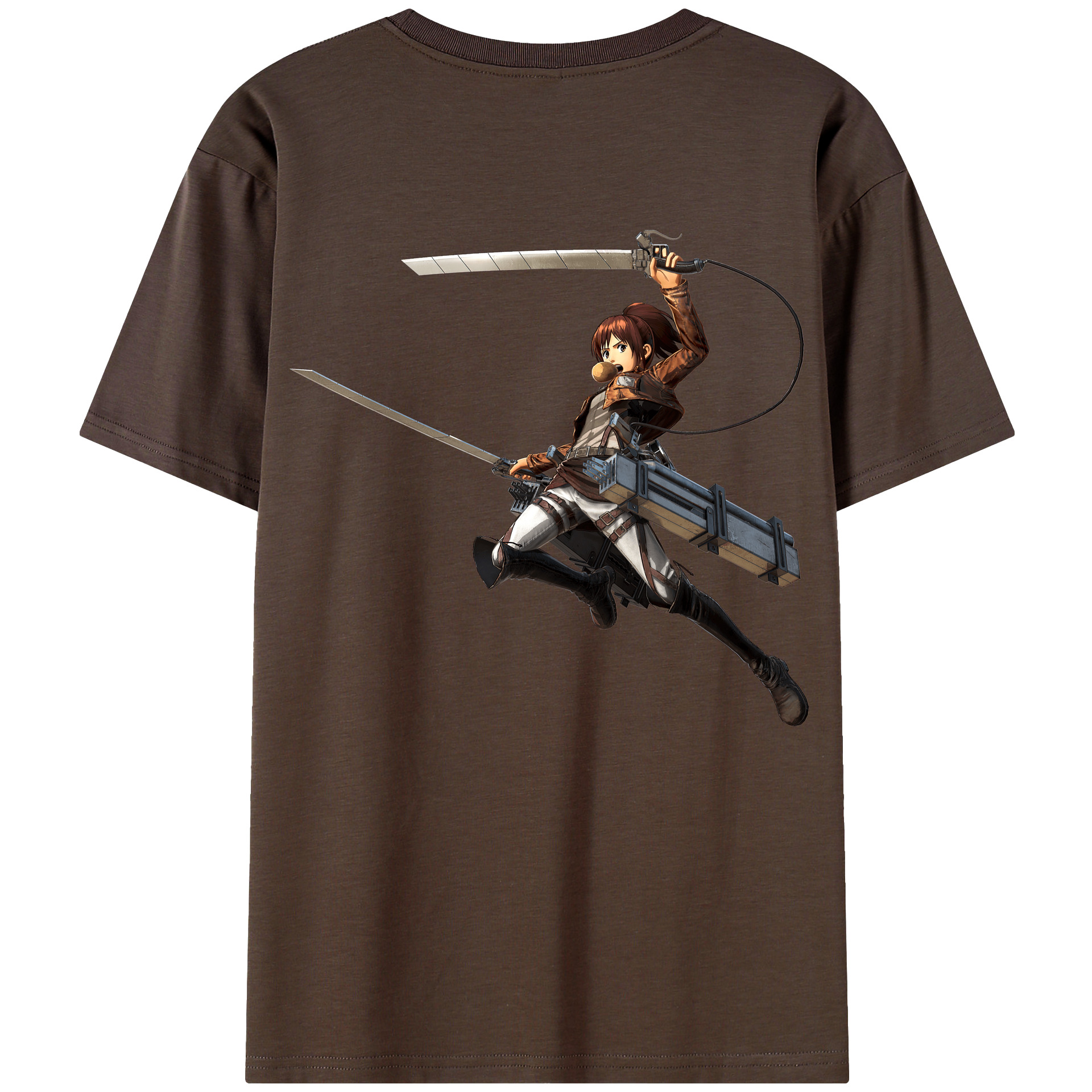 （画像用） 進撃の巨人 サシャ·ブラウス Attack on Titan Sasha Blaus 綿100％半袖Tシャツ（背面プリント）