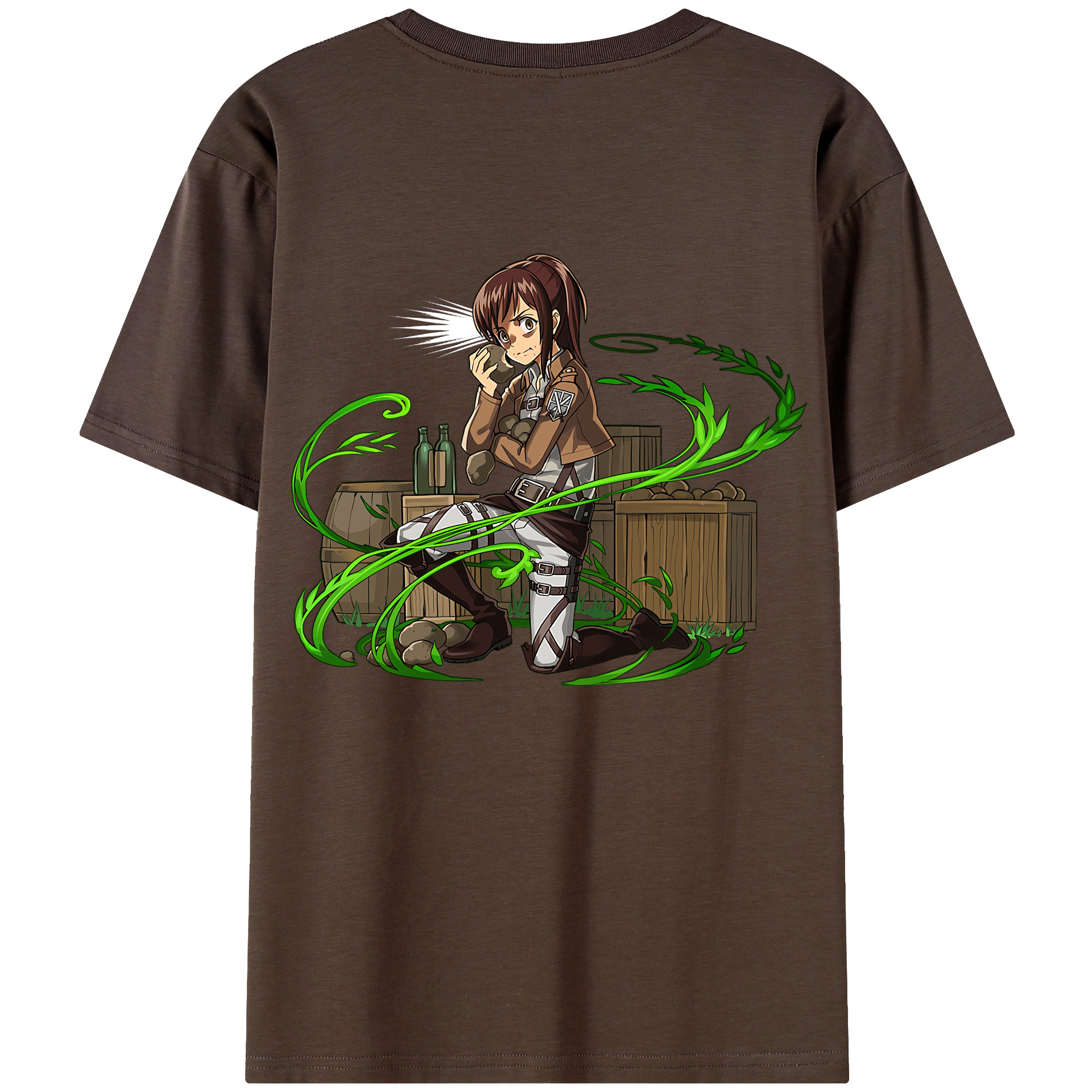 （画像用） 進撃の巨人 サシャ·ブラウス Attack on Titan Sasha Blaus 綿100％半袖Tシャツ（背面プリント）
