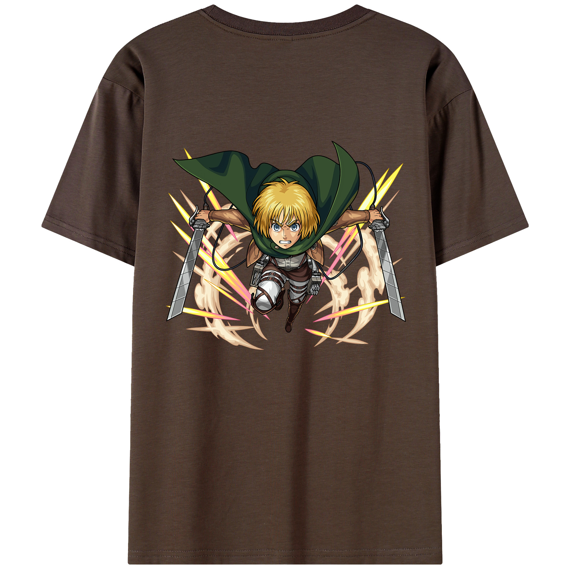 （画像用） 進撃の巨人 アルミン·アルレルト Attack on Titan Armin Arlert 綿100％半袖Tシャツ（背面プリント）