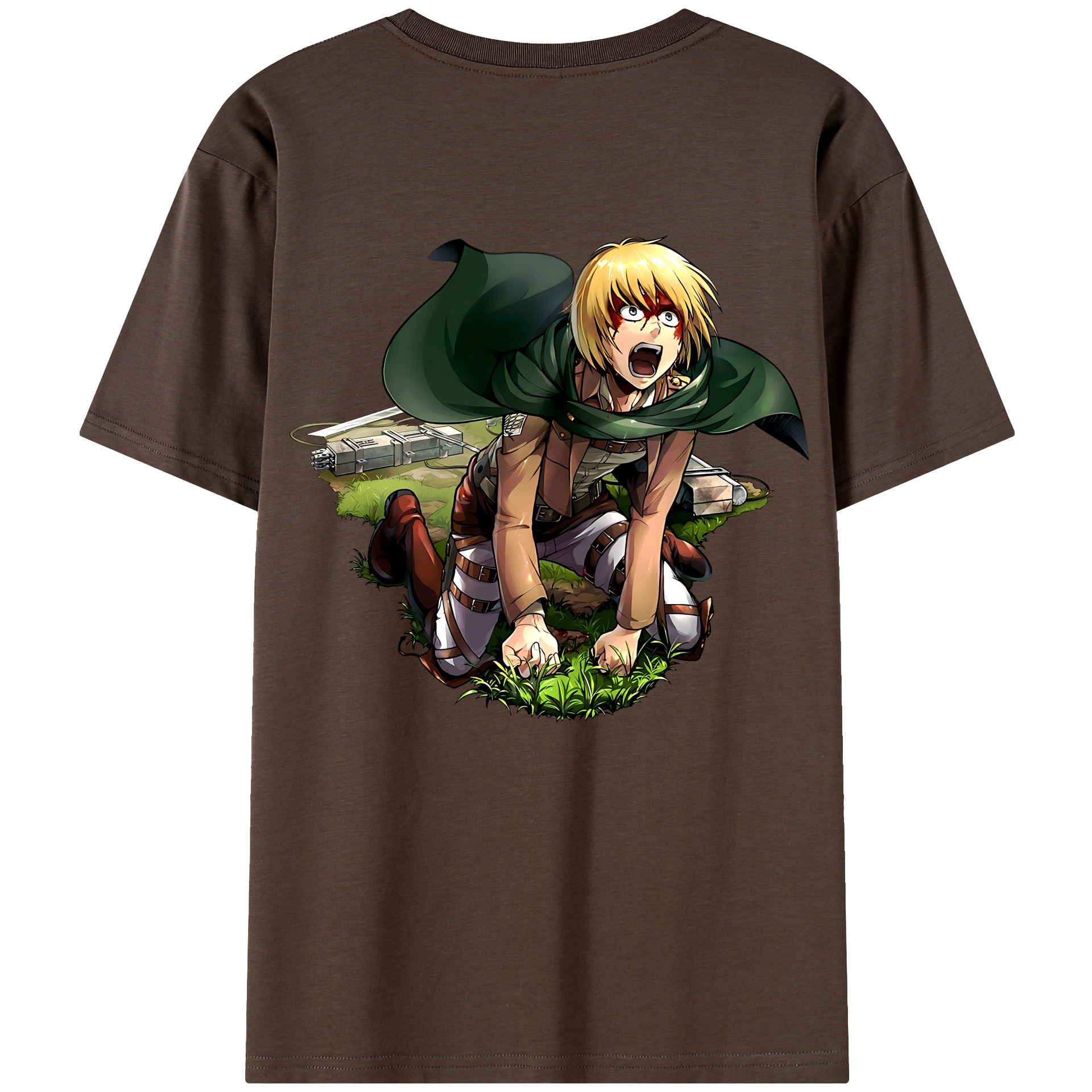 （画像用） 進撃の巨人 アルミン·アルレルト Attack on Titan Armin Arlert 綿100％半袖Tシャツ（背面プリント）