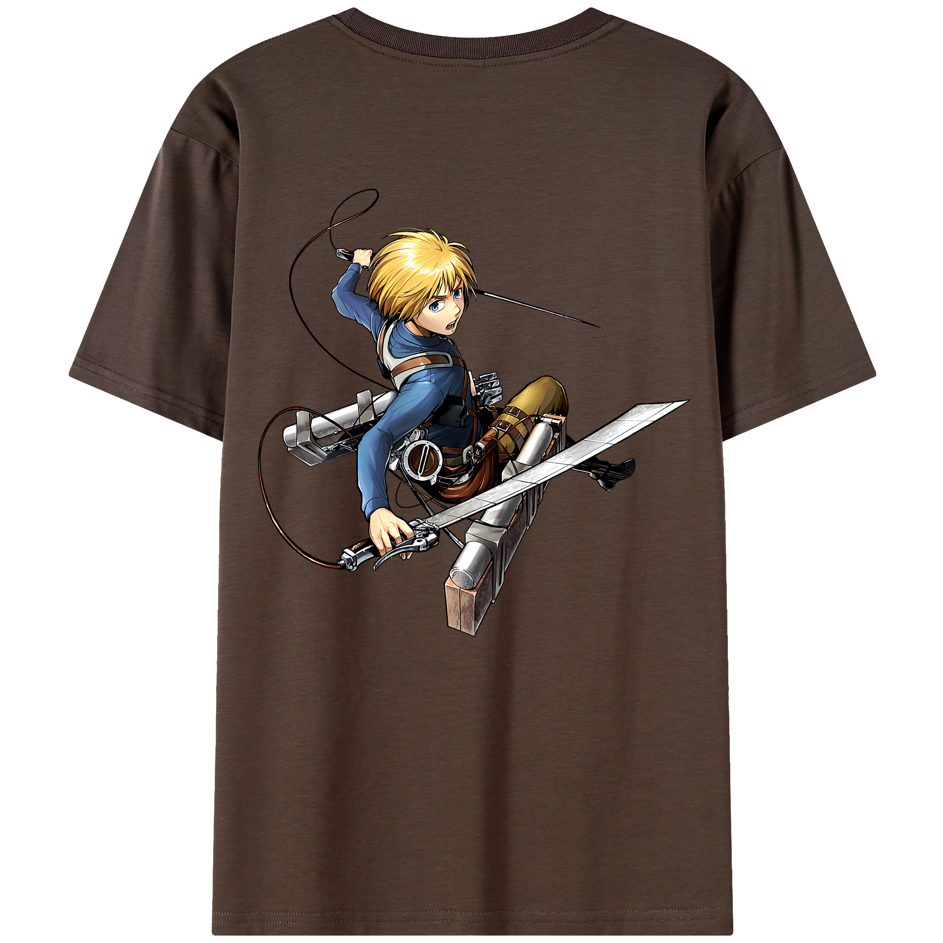 （画像用） 進撃の巨人 アルミン·アルレルト Attack on Titan Armin Arlert 綿100％半袖Tシャツ（背面プリント）