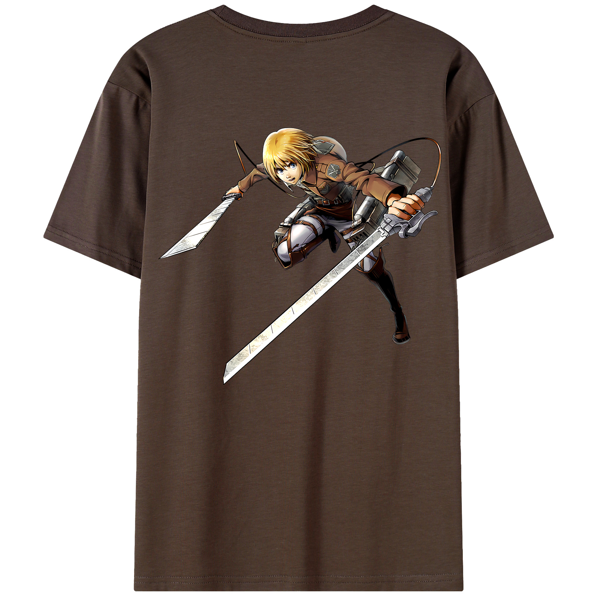 （画像用） 進撃の巨人 アルミン·アルレルト Attack on Titan Armin Arlert 綿100％半袖Tシャツ（背面プリント）