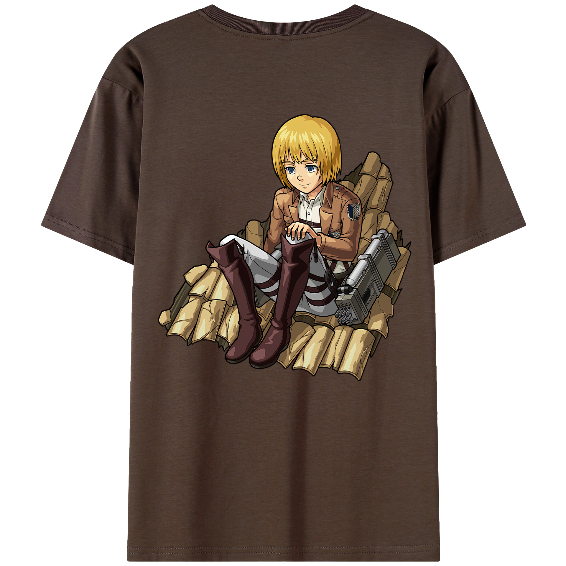 （画像用） 進撃の巨人 アルミン·アルレルト Attack on Titan Armin Arlert 綿100％半袖Tシャツ（背面プリント）