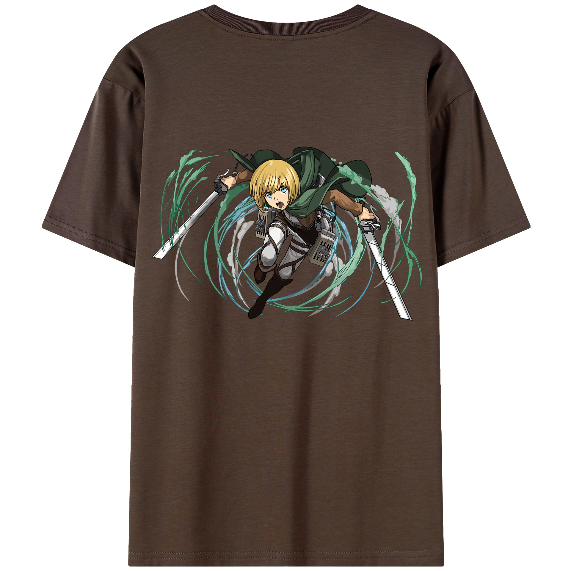 （画像用） 進撃の巨人 アルミン·アルレルト Attack on Titan Armin Arlert 綿100％半袖Tシャツ（背面プリント）