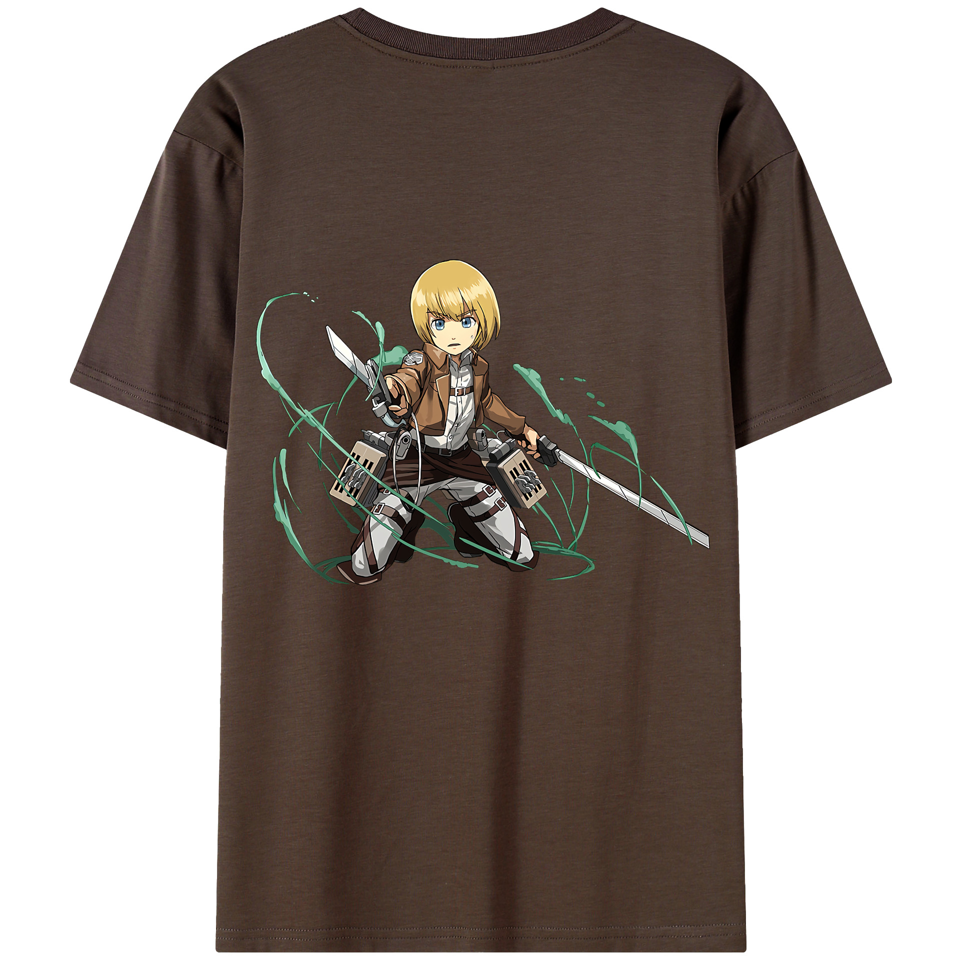 （画像用） 進撃の巨人 アルミン·アルレルト Attack on Titan Armin Arlert 綿100％半袖Tシャツ（背面プリント）
