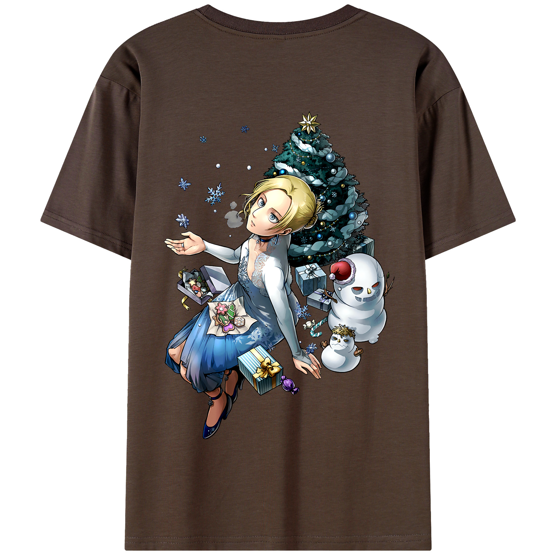 （画像用） 進撃の巨人 アニ・レオンハート Attack on Titan Annie Leonhart 綿100％半袖Tシャツ（背面プリント）