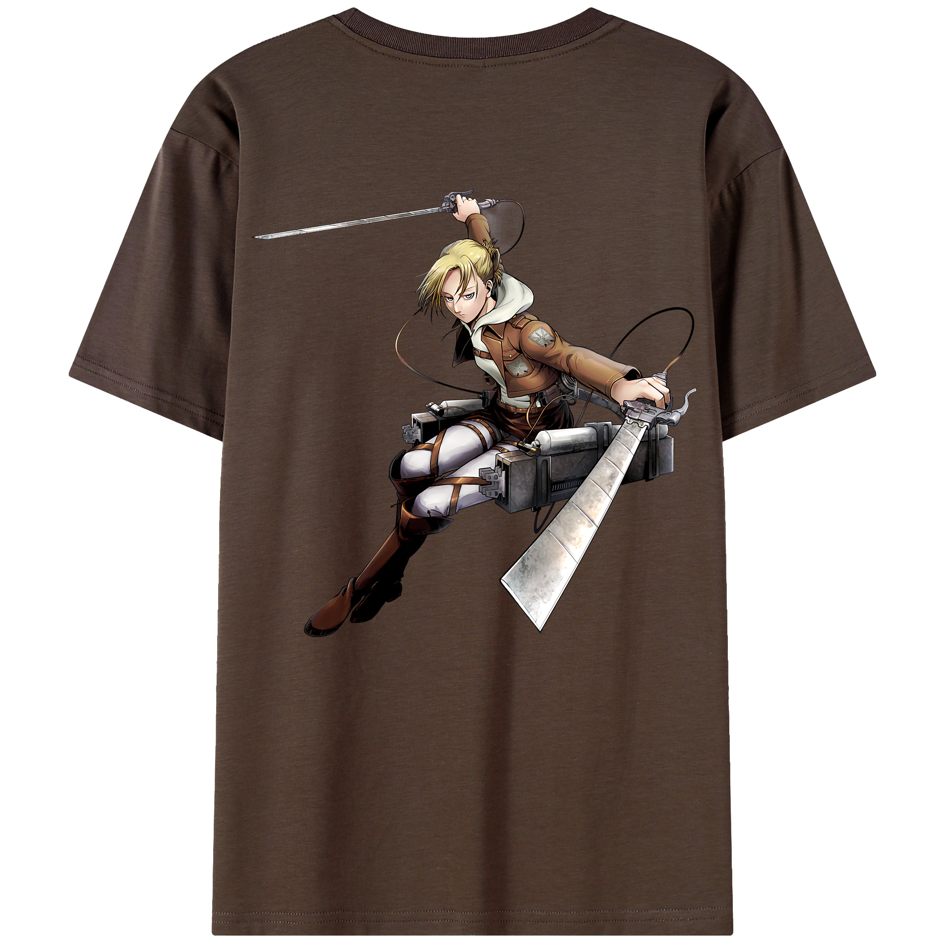（画像用） 進撃の巨人 アニ・レオンハート Attack on Titan Annie Leonhart 綿100％半袖Tシャツ（背面プリント）