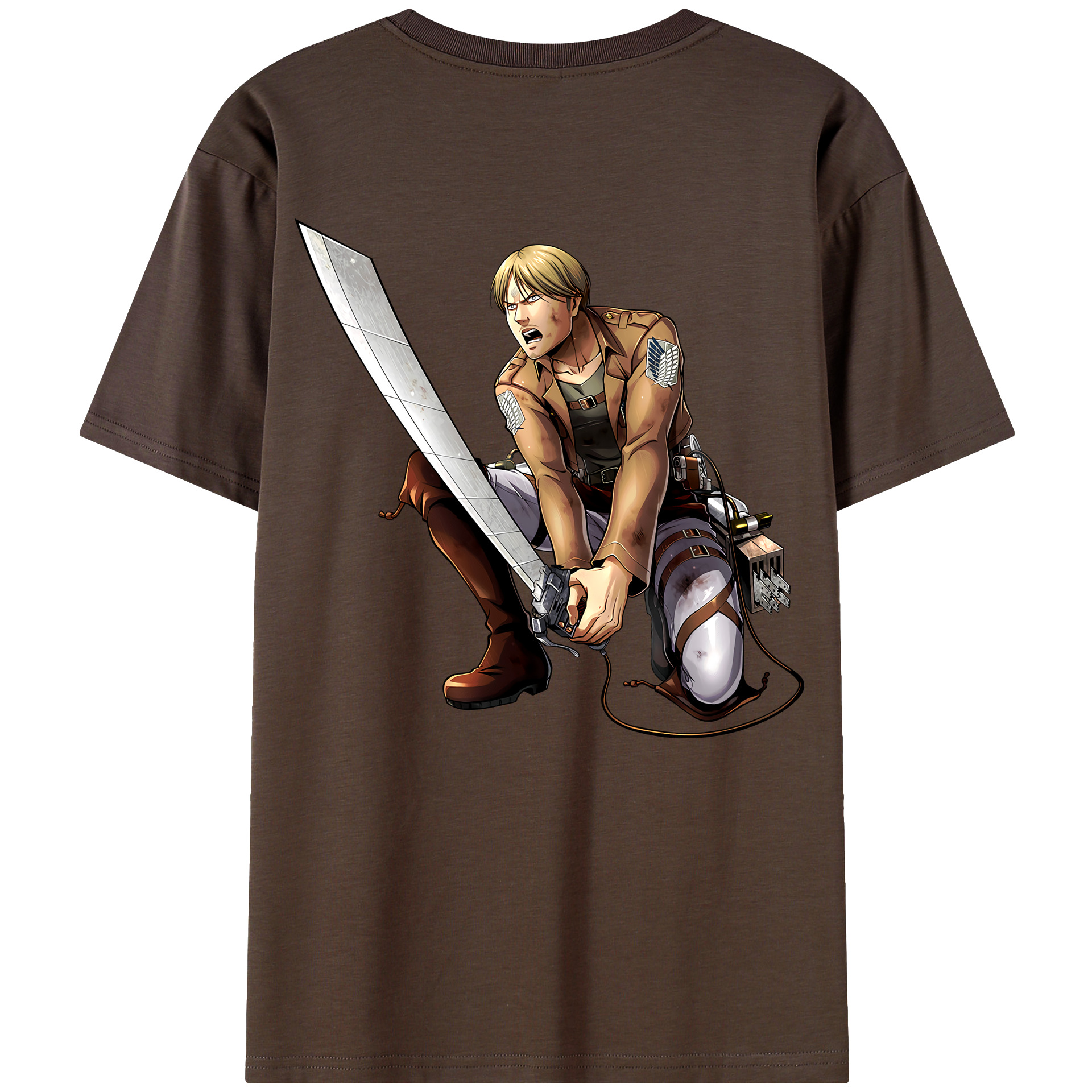 （画像用） 進撃の巨人 ミケ·ザカリアス Attack on Titan Mike Zakarius 綿100％半袖Tシャツ（背面プリント）