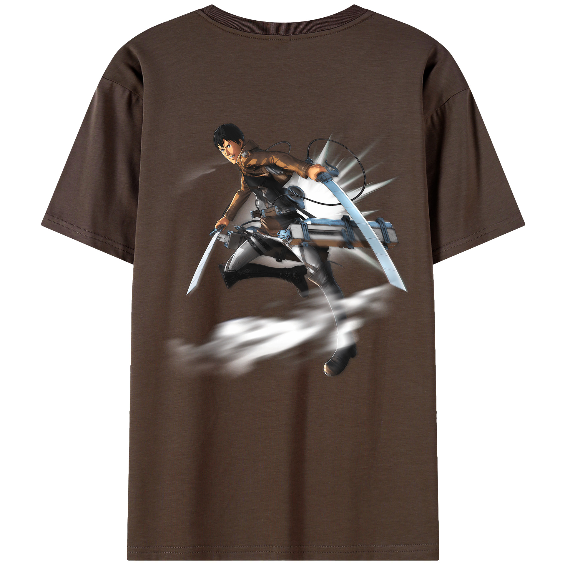 （画像用） 進撃の巨人 ベルトルト・フーバー Attack on Titan Bertholdt Hoover 綿100％半袖Tシャツ（背面プリント）